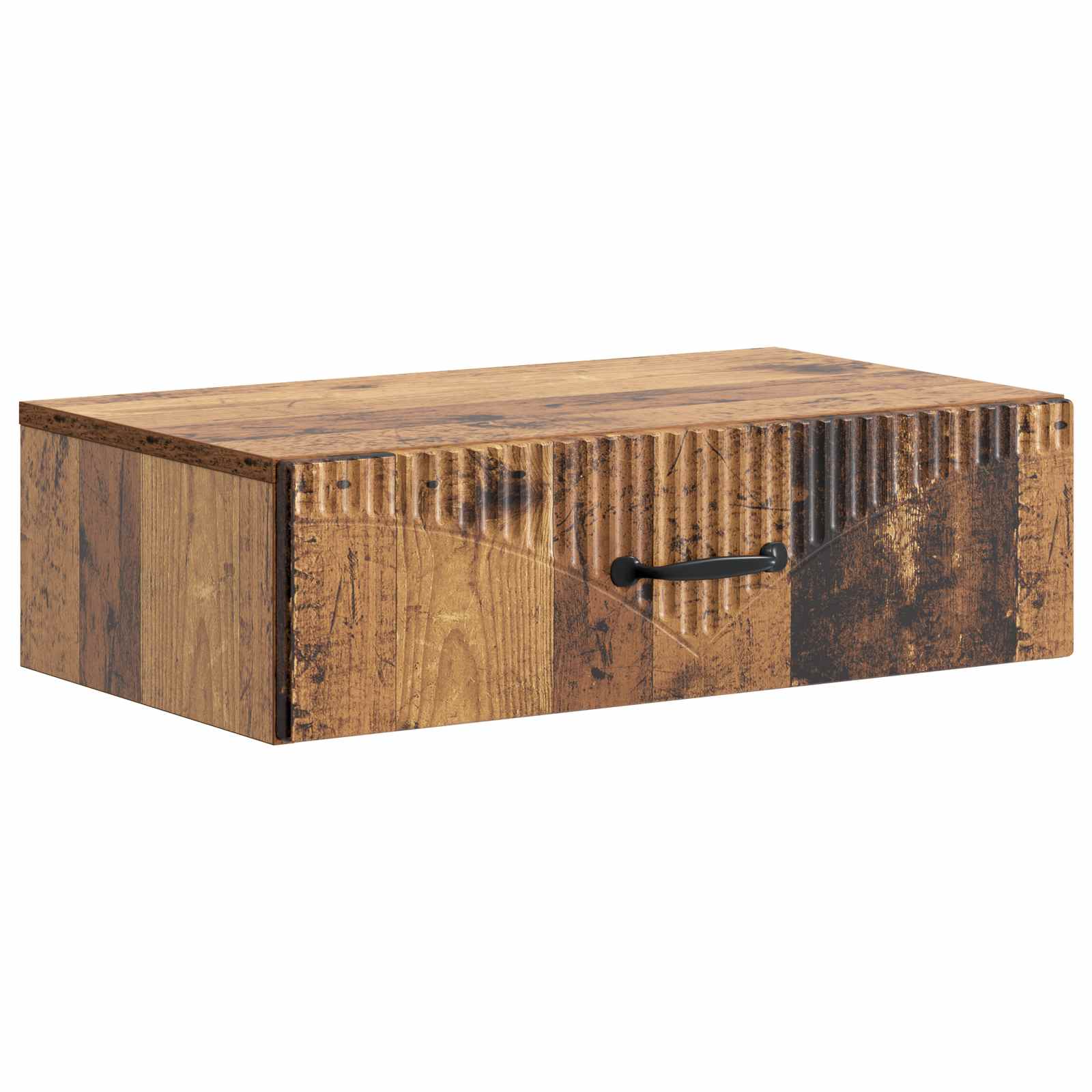 vidaXL Wandmontage Zijtafel Zwart 59 x 34,5 x 17 cm Bewerkt hout
