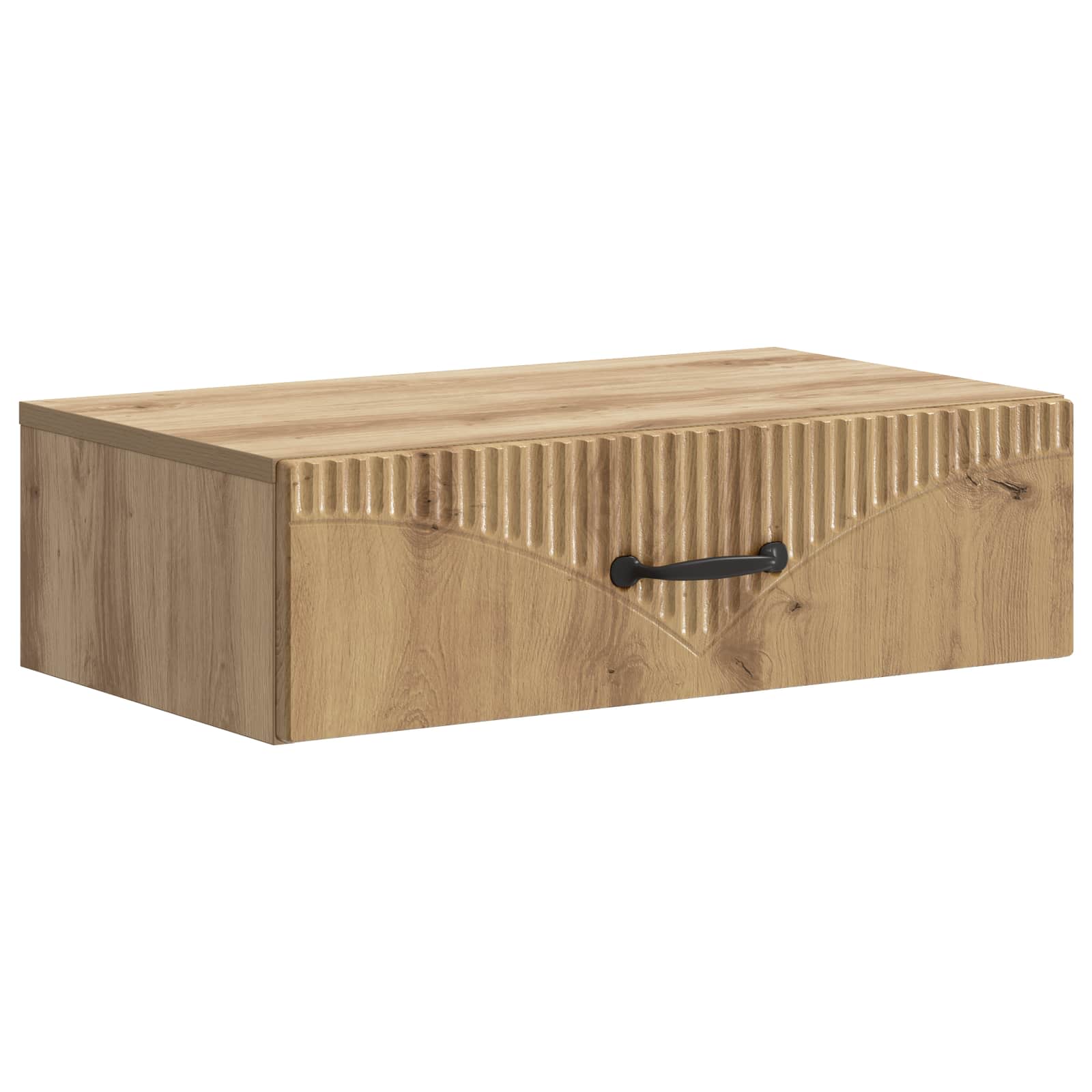 vidaXL Wandmontage Zijtafel Zwart 59 x 34,5 x 17 cm Bewerkt hout