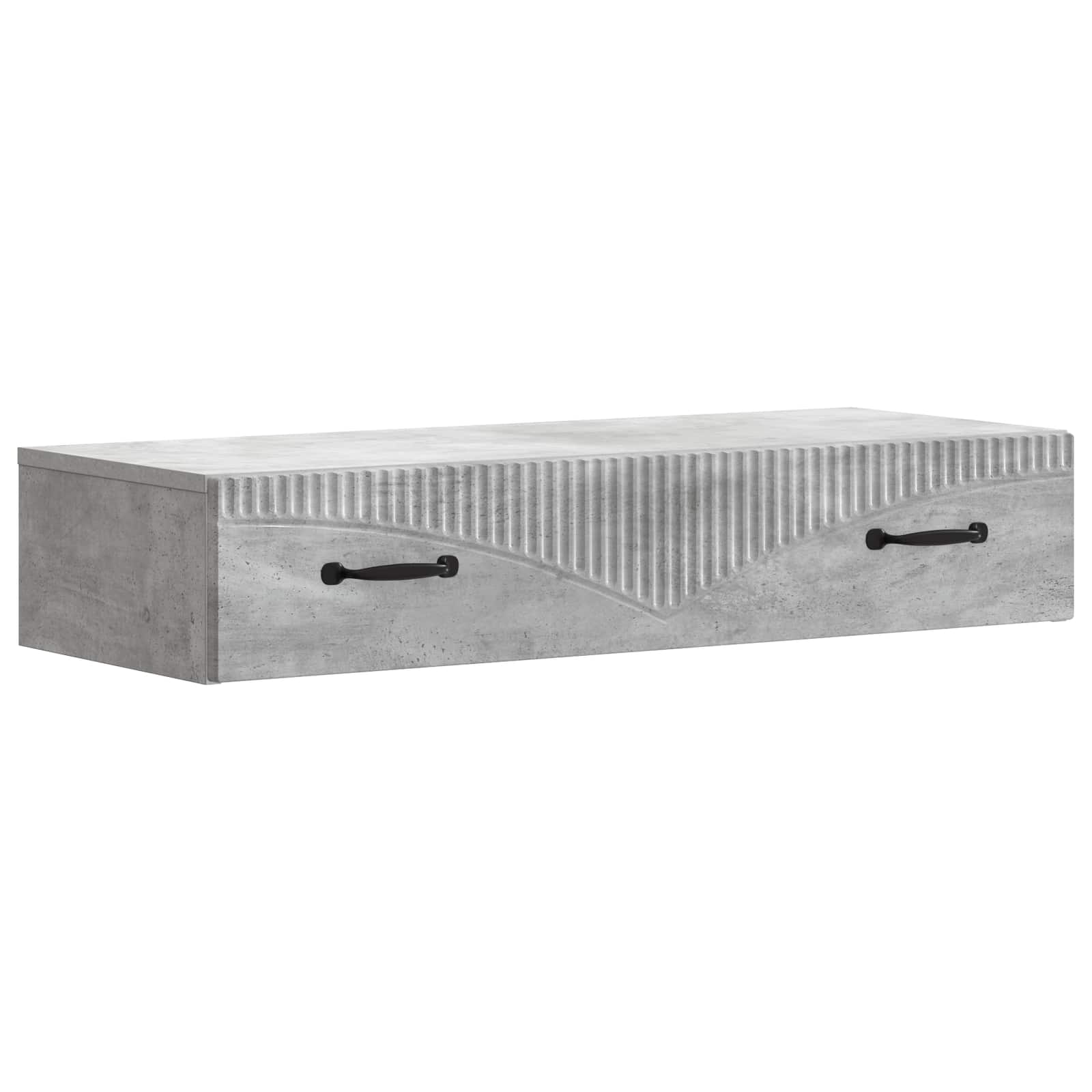 vidaXL Wandmontage Zijtafel Zwart 59 x 34,5 x 17 cm Bewerkt hout