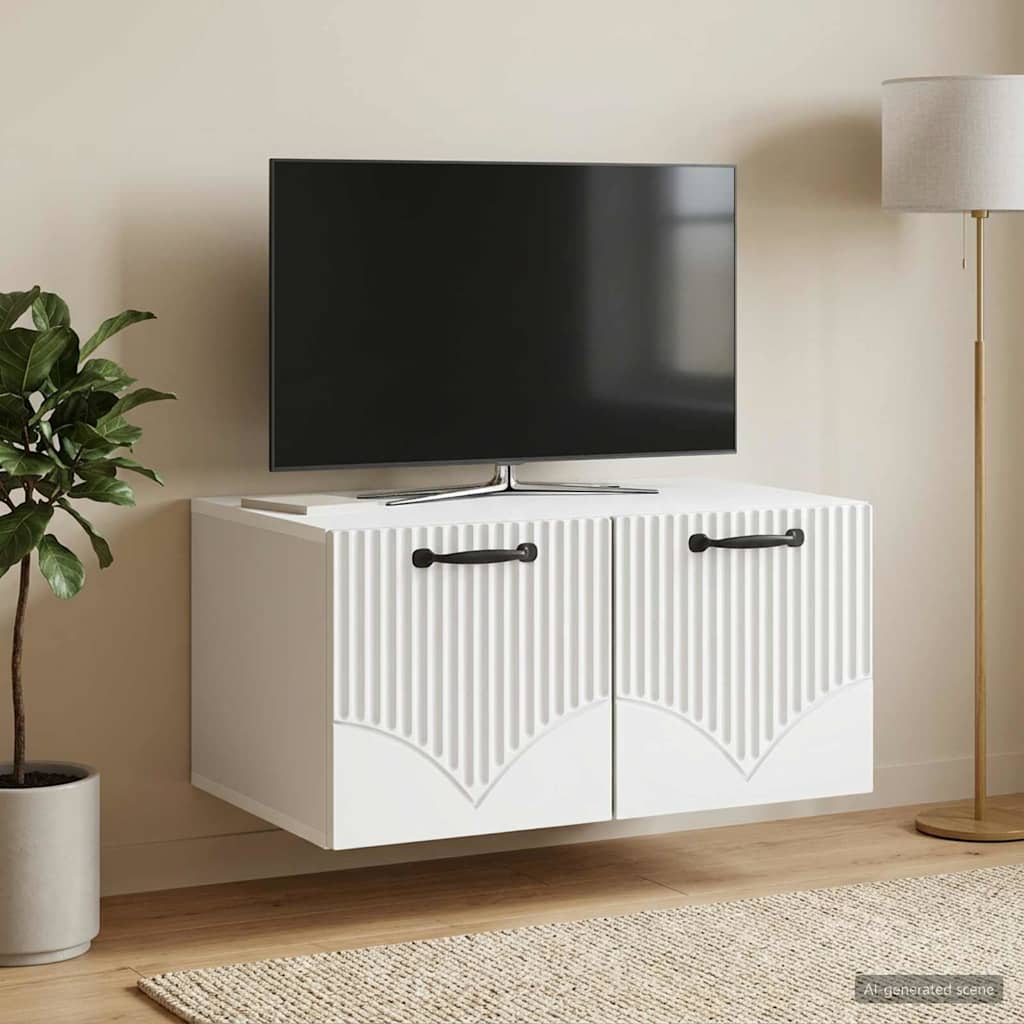 vidaXL Wandbeugel TV-kast Artisanaal eiken 98 x 31 x 30 cm