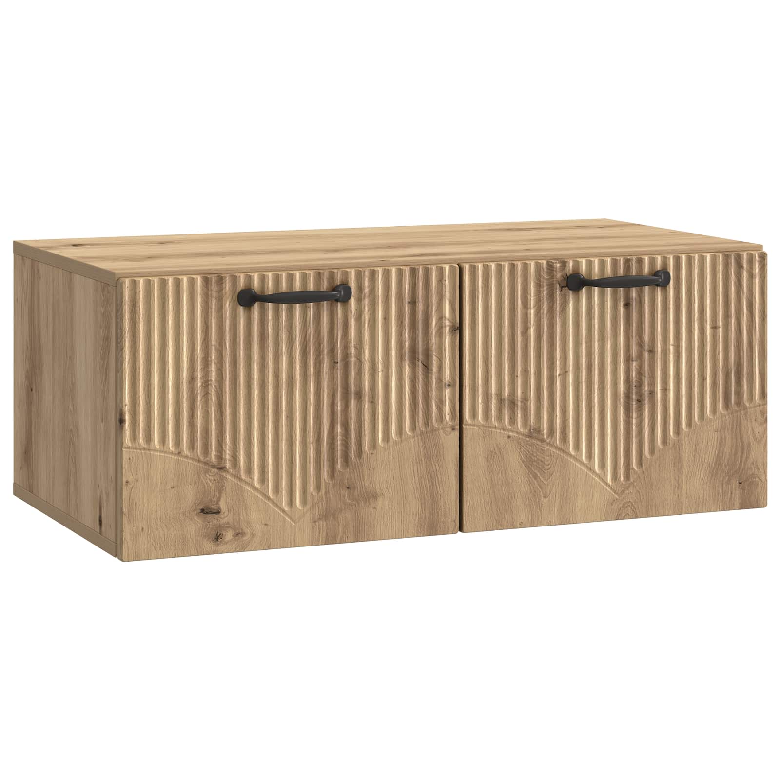 vidaXL Wandbeugel TV-kast Artisanaal eiken 98 x 31 x 30 cm