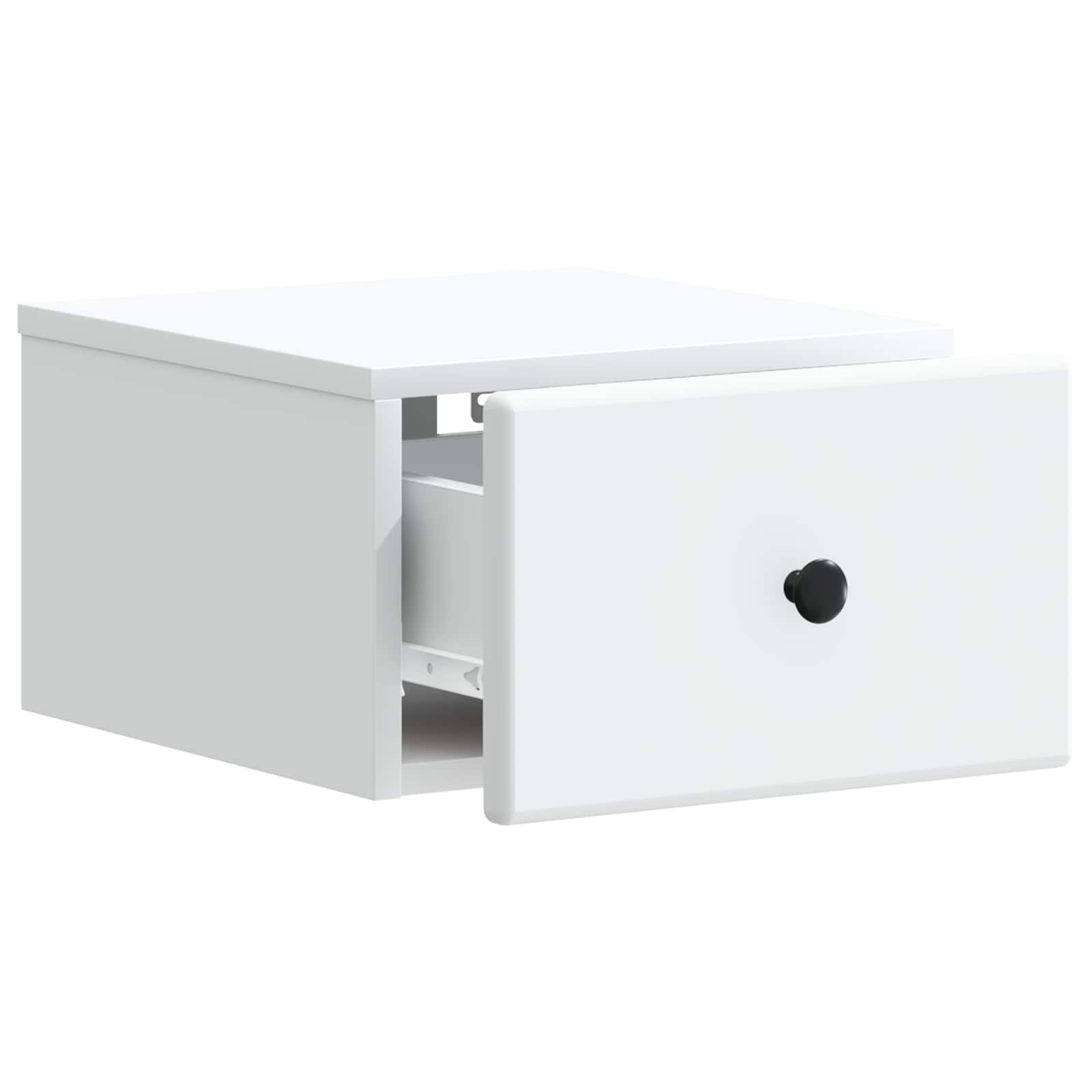 vidaXL Wandbeugel Bedkast 2 pcs Wit 34,5 x 33 x 20 cm Bewerkt hout