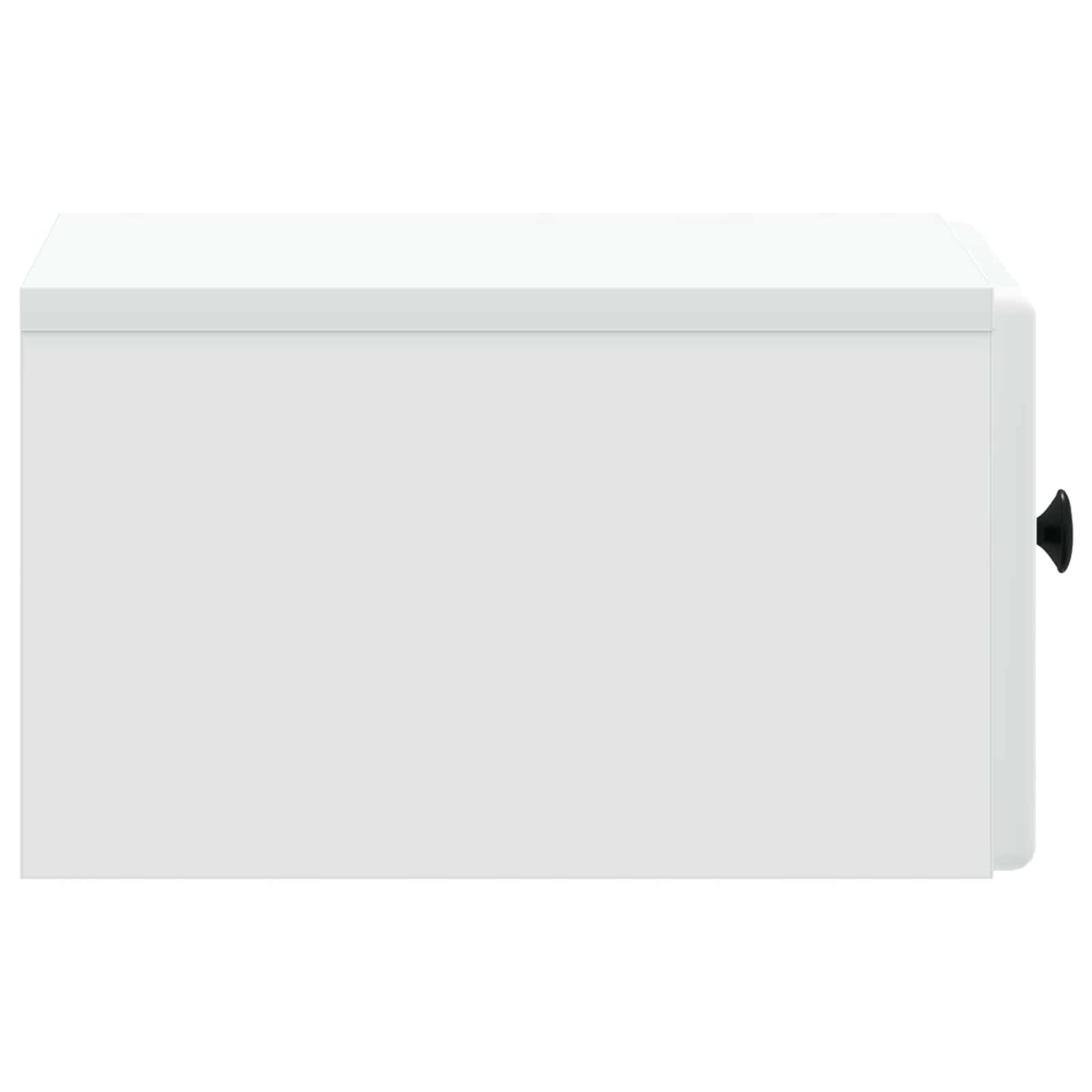 vidaXL Wandbeugel Bedkast 2 pcs Wit 34,5 x 33 x 20 cm Bewerkt hout