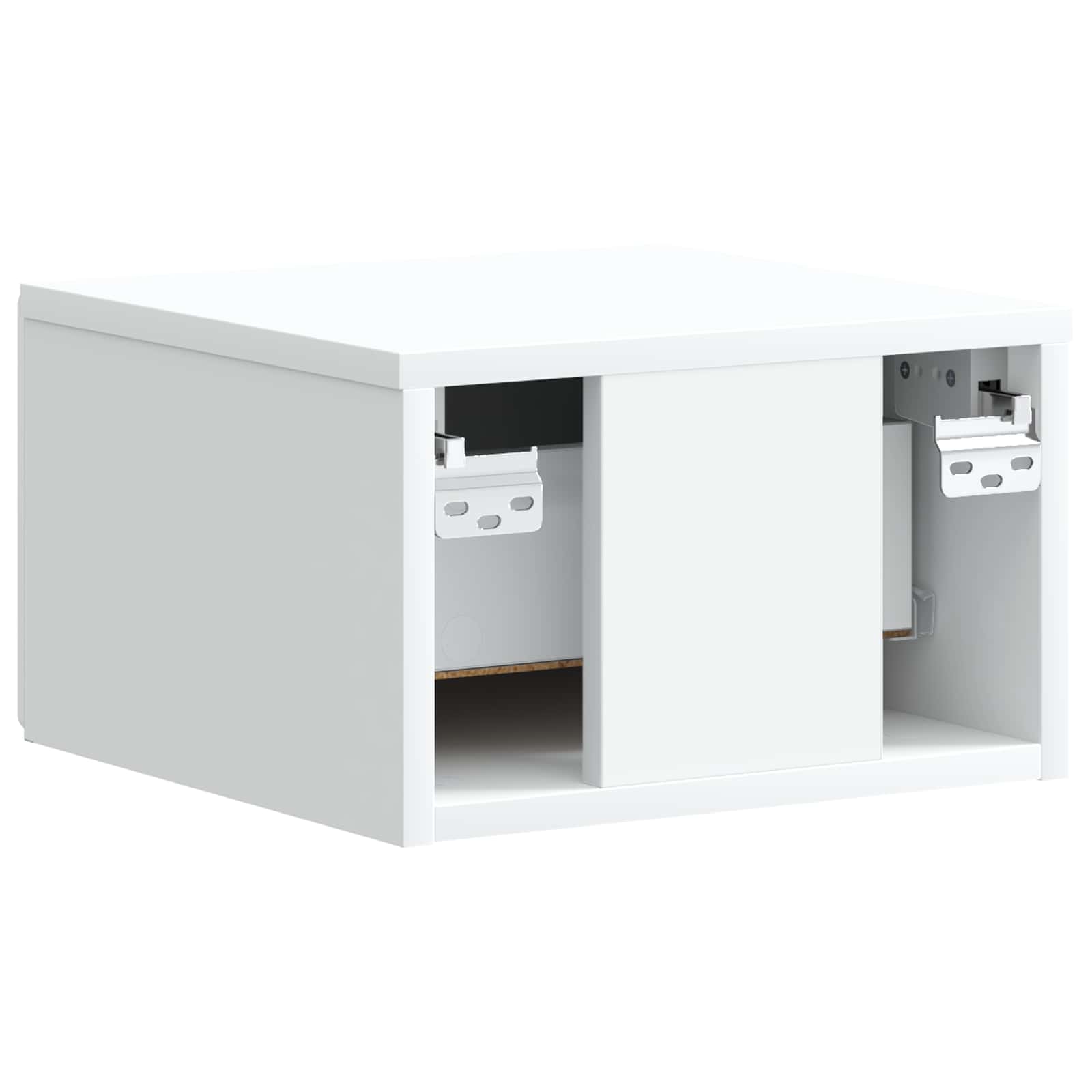vidaXL Wandbeugel Bedkast 2 pcs Wit 34,5 x 33 x 20 cm Bewerkt hout