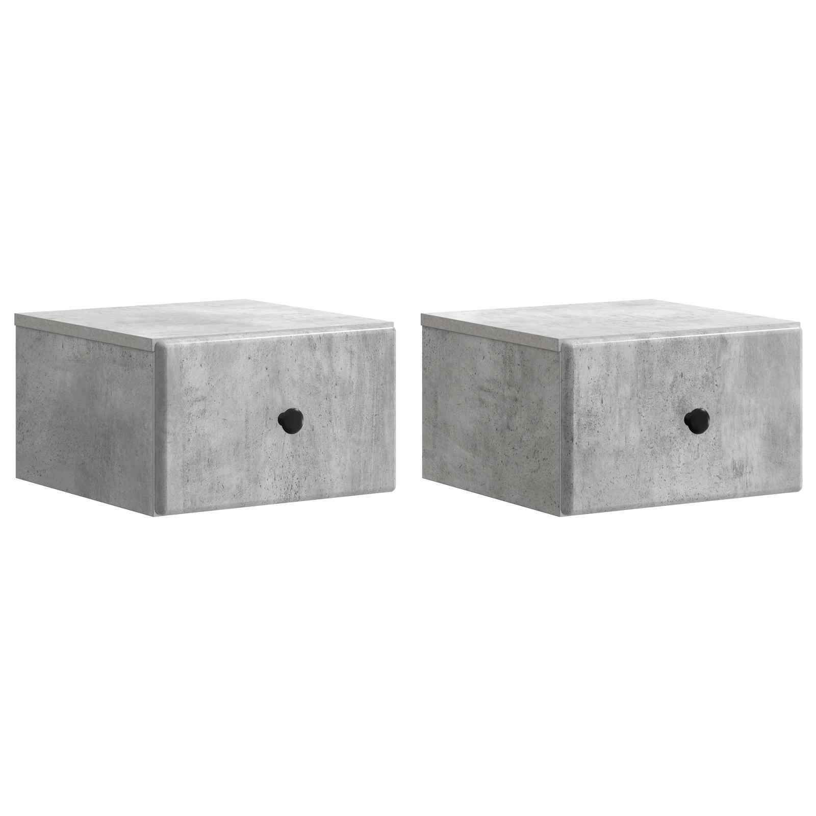 vidaXL Wandbeugel Bedkast 2 pcs Wit 34,5 x 33 x 20 cm Bewerkt hout