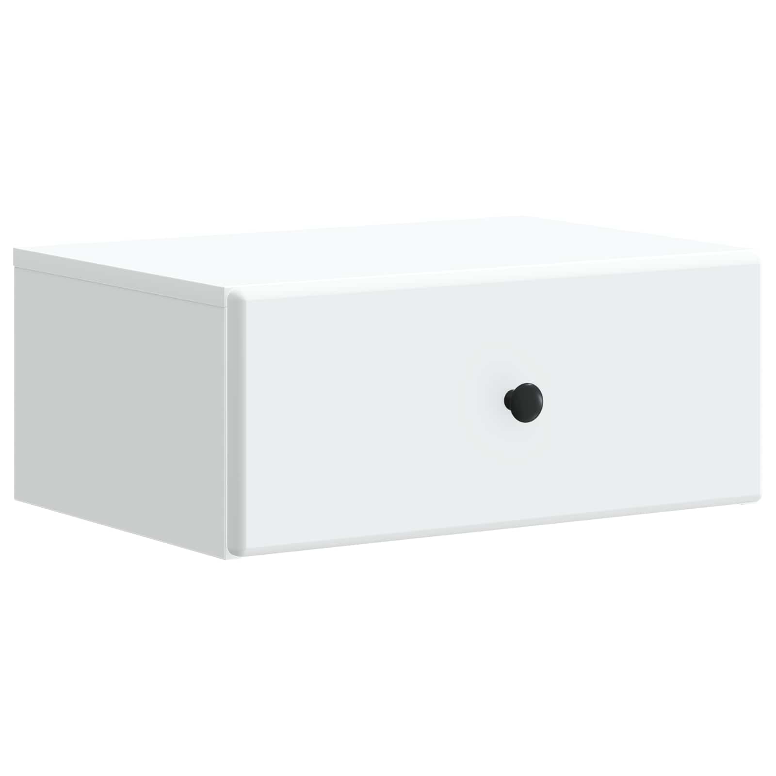 vidaXL Wandbeugel Bedkast Zwart 49 x 34,5 x 20 cm Bewerkt hout