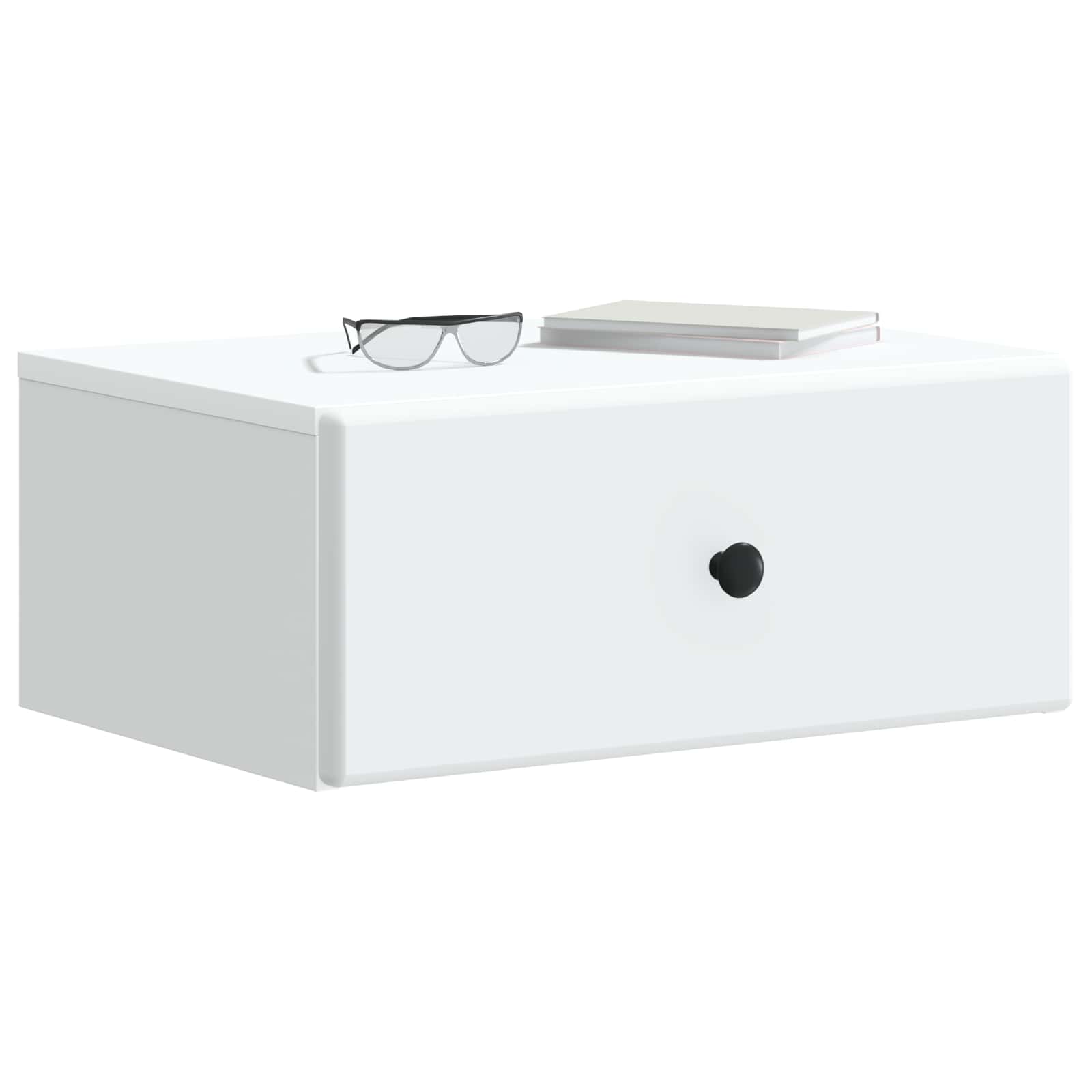 vidaXL Wandbeugel Bedkast Zwart 49 x 34,5 x 20 cm Bewerkt hout