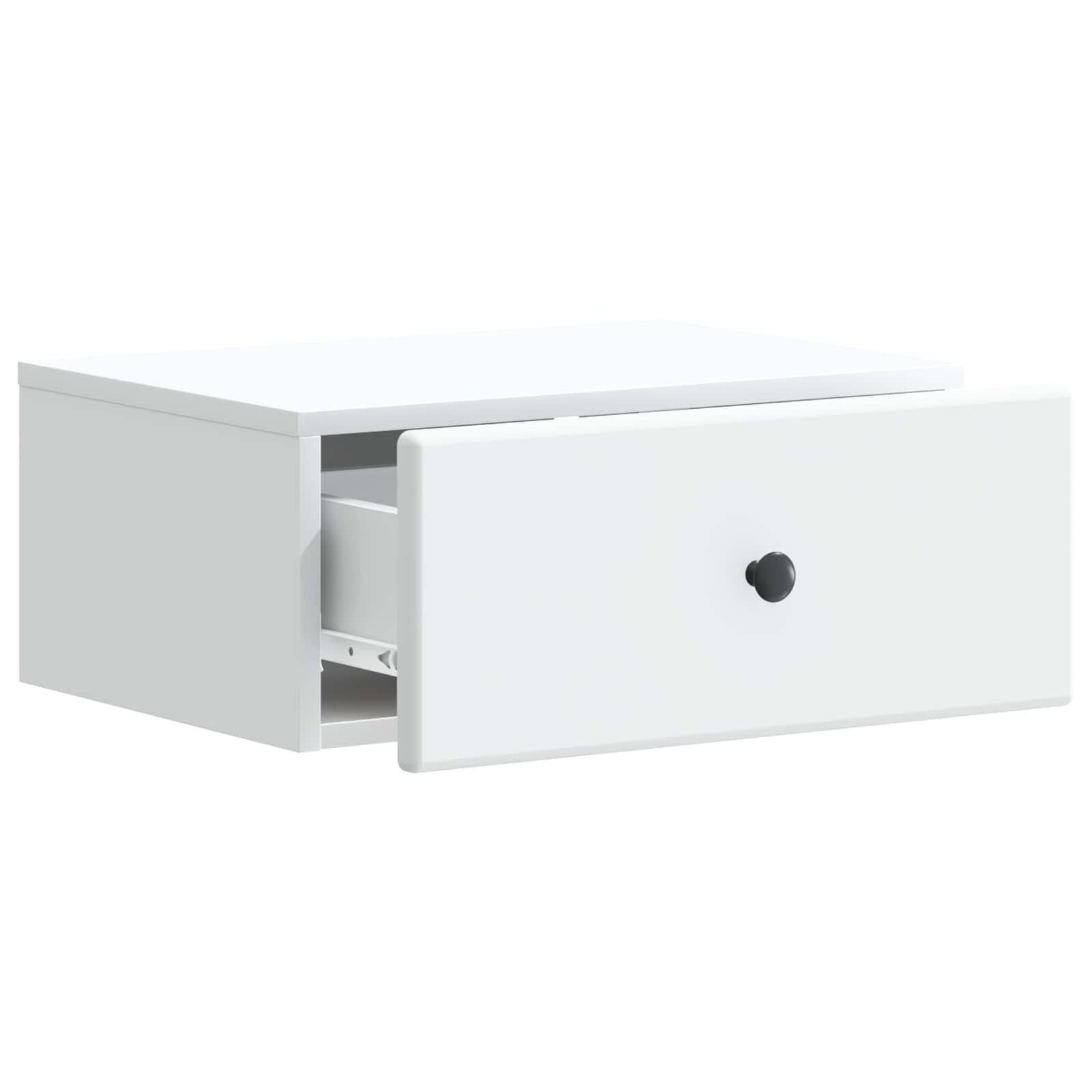 vidaXL Wandbeugel Bedkast Zwart 49 x 34,5 x 20 cm Bewerkt hout