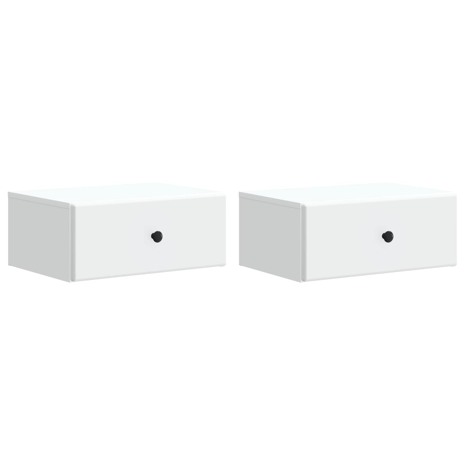 vidaXL Wandbeugel Bedkast Zwart 49 x 34,5 x 20 cm Bewerkt hout