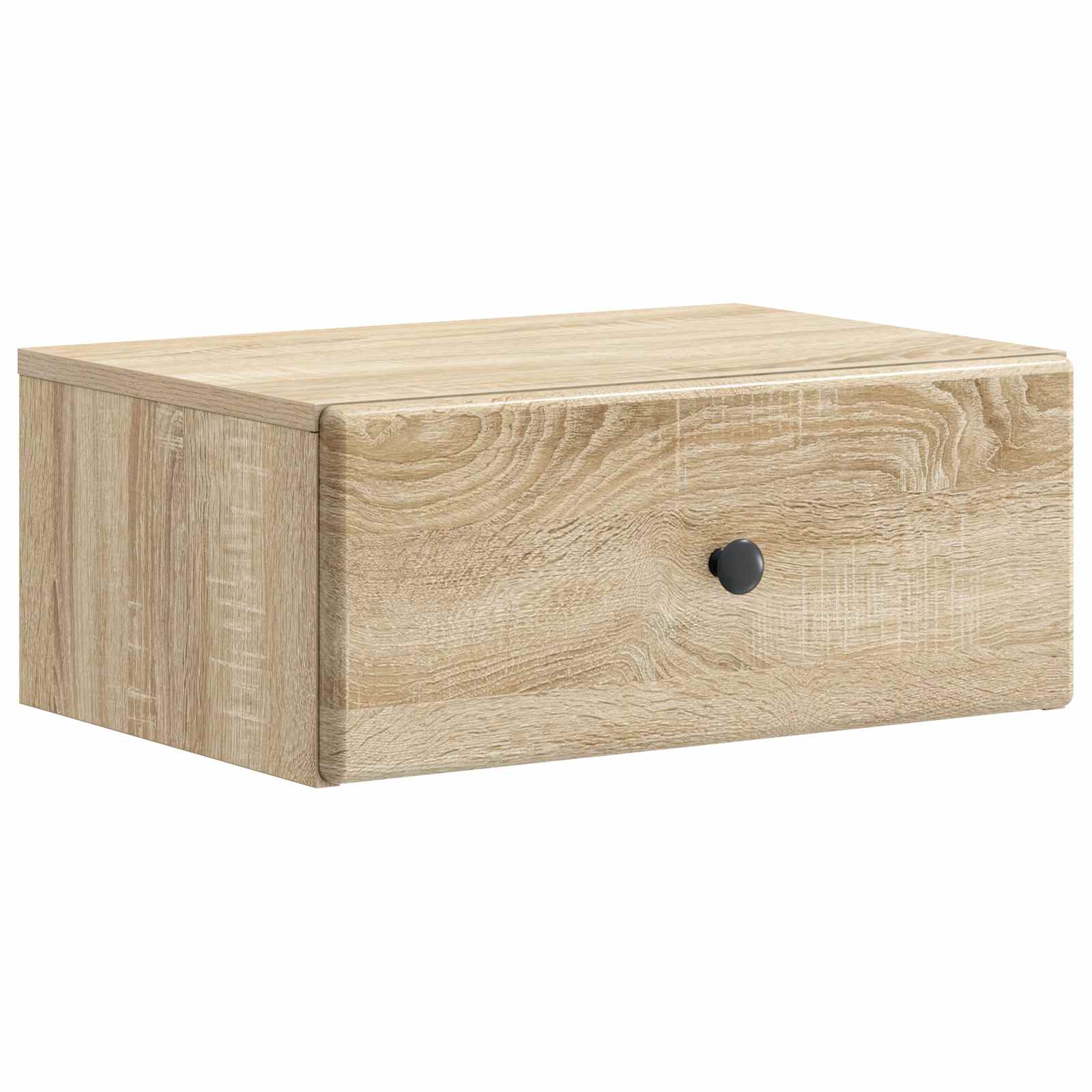 vidaXL Wandbeugel Bedkast Zwart 49 x 34,5 x 20 cm Bewerkt hout