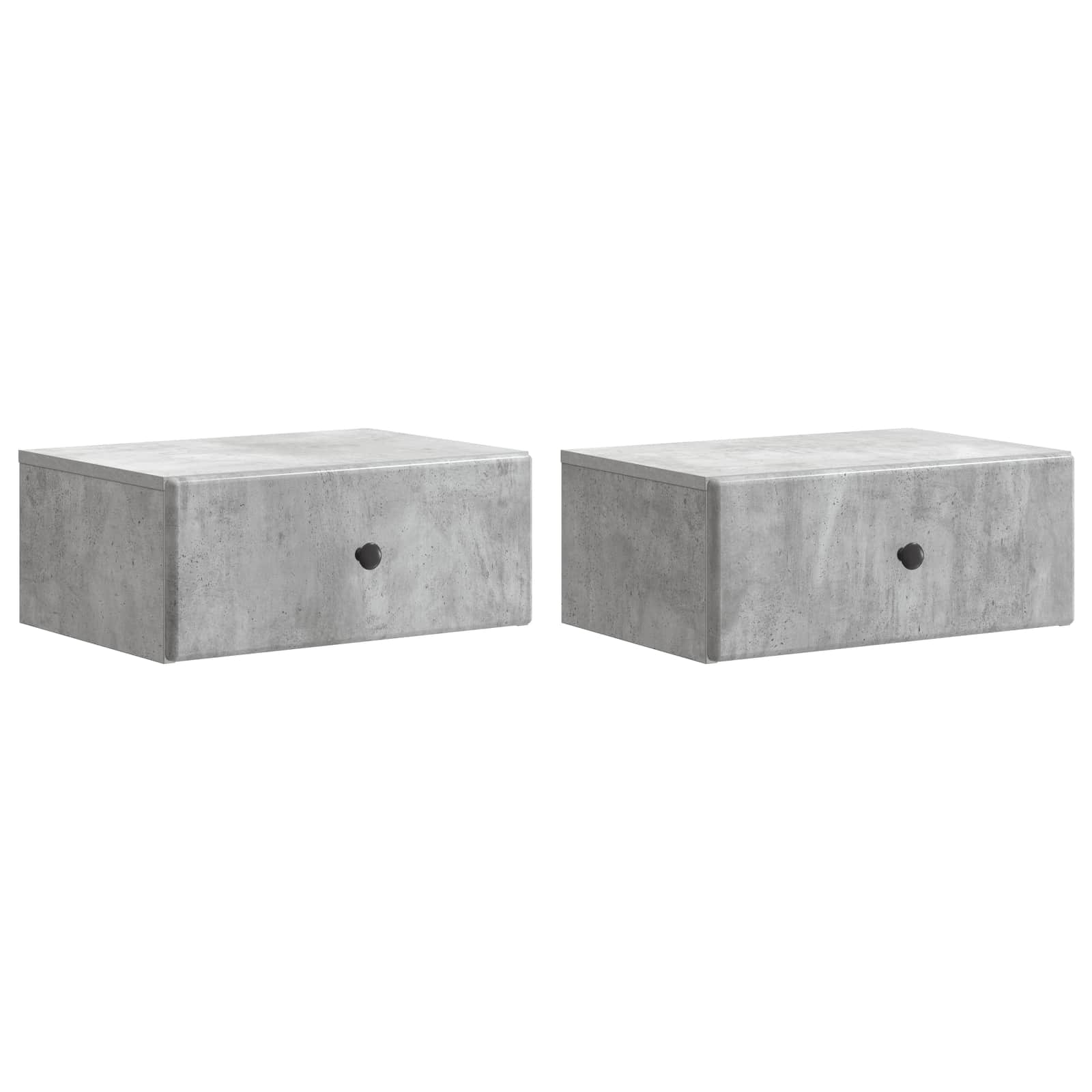 vidaXL Wandbeugel Bedkast Zwart 49 x 34,5 x 20 cm Bewerkt hout