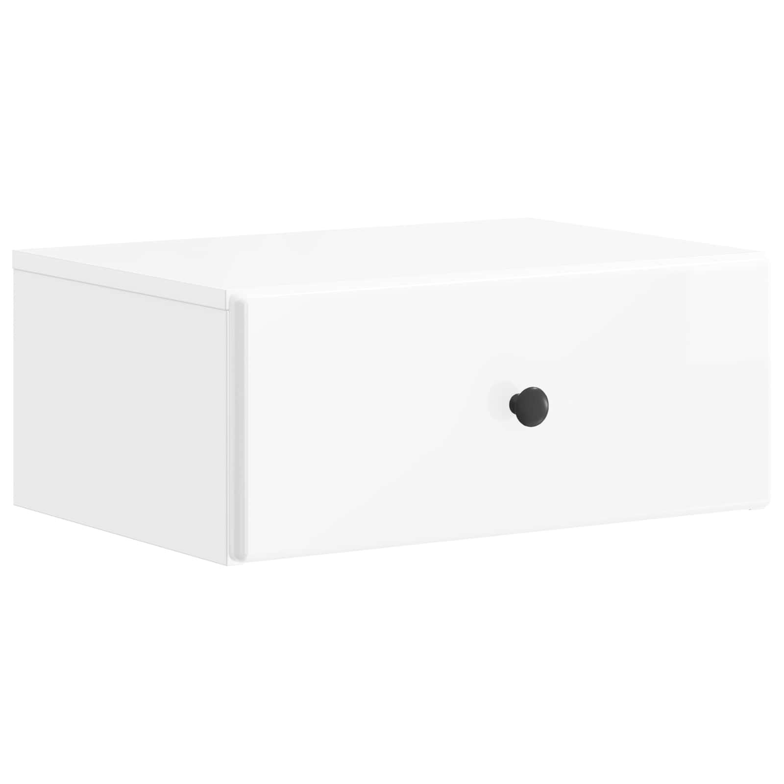 vidaXL Wandbeugel Bedkast Zwart 49 x 34,5 x 20 cm Bewerkt hout