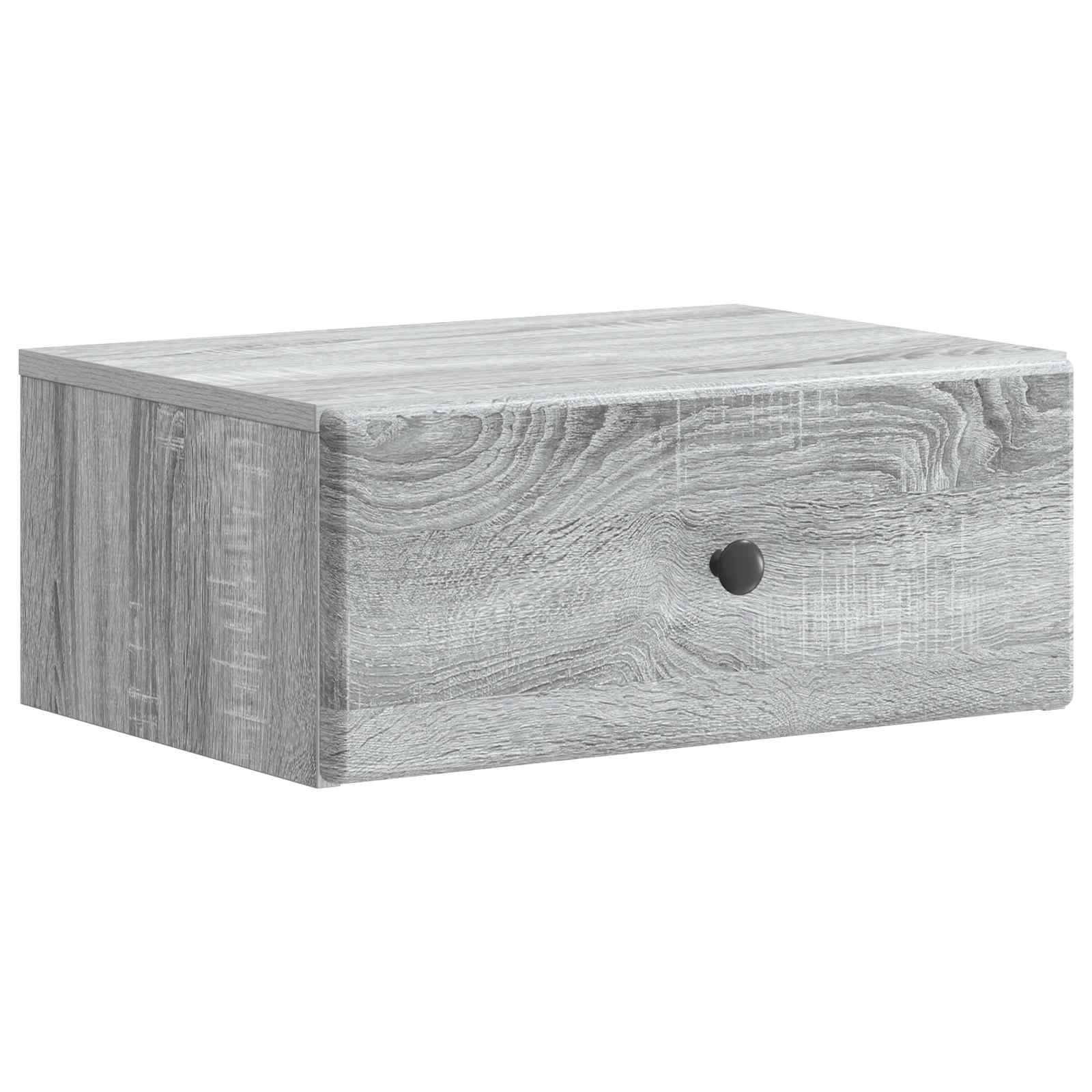 vidaXL Wandbeugel Bedkast Zwart 49 x 34,5 x 20 cm Bewerkt hout