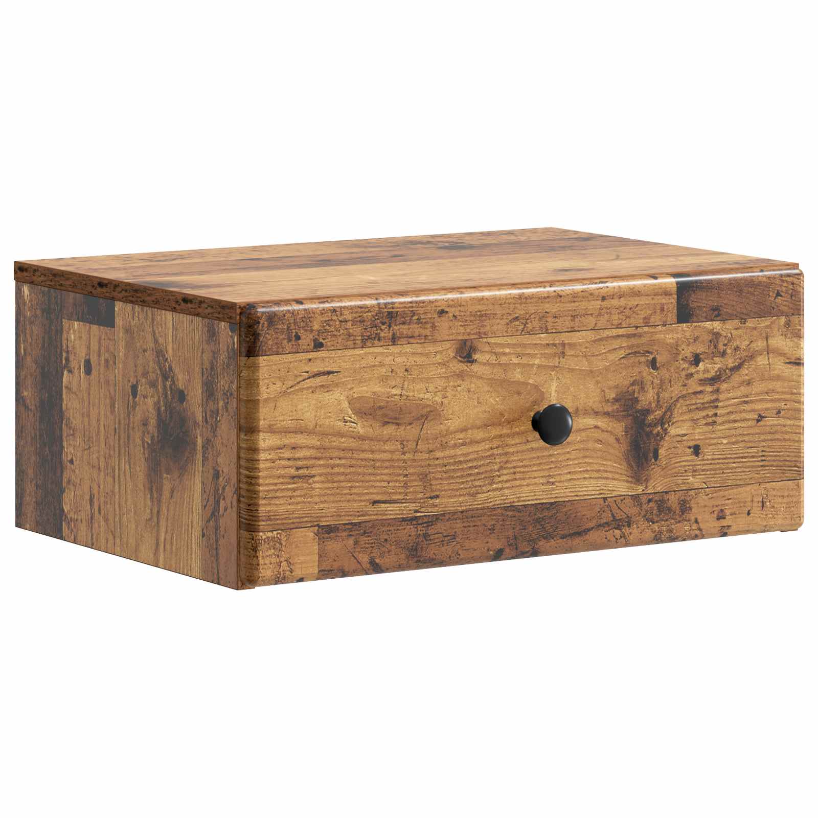 vidaXL Wandbeugel Bedkast Zwart 49 x 34,5 x 20 cm Bewerkt hout