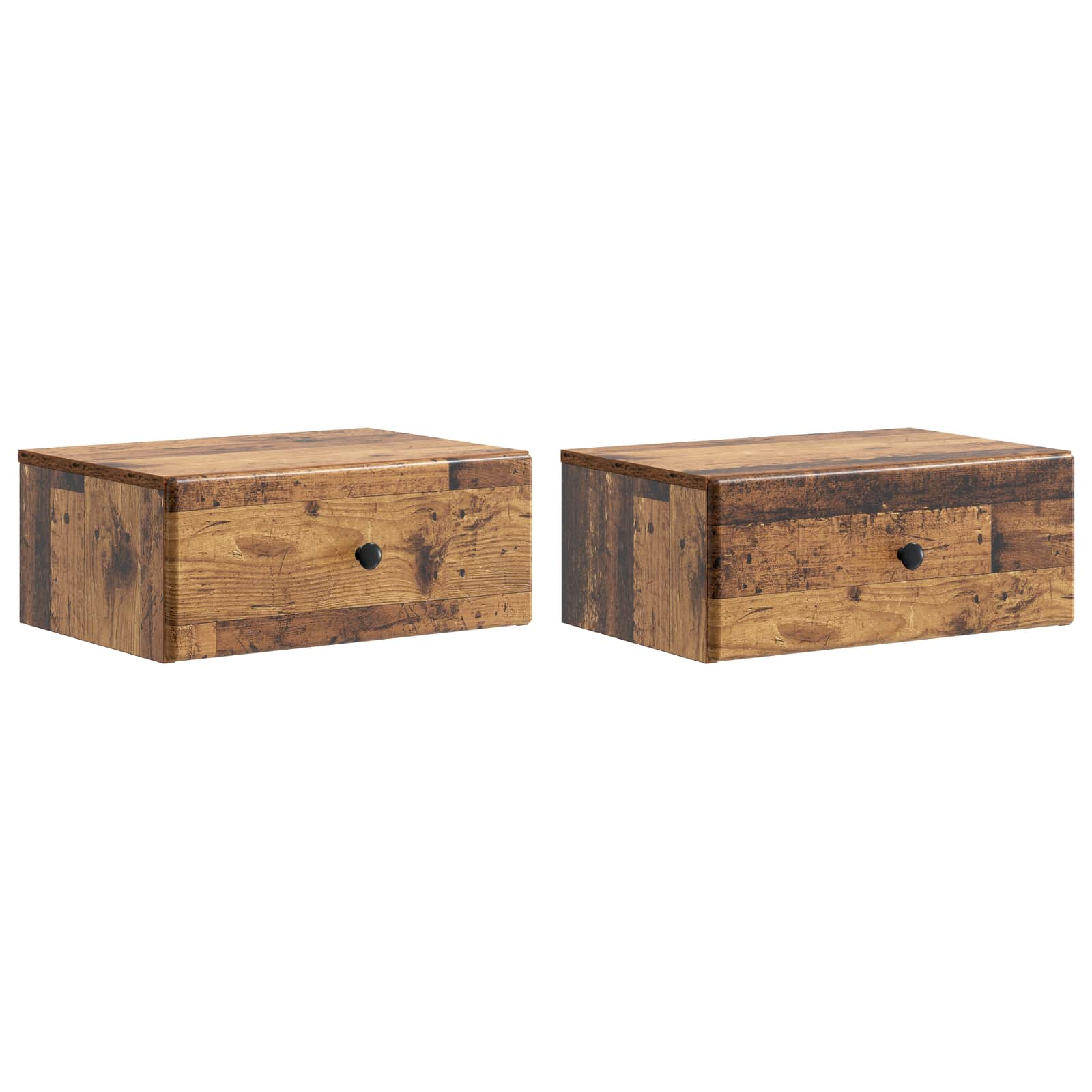 vidaXL Wandbeugel Bedkast Zwart 49 x 34,5 x 20 cm Bewerkt hout