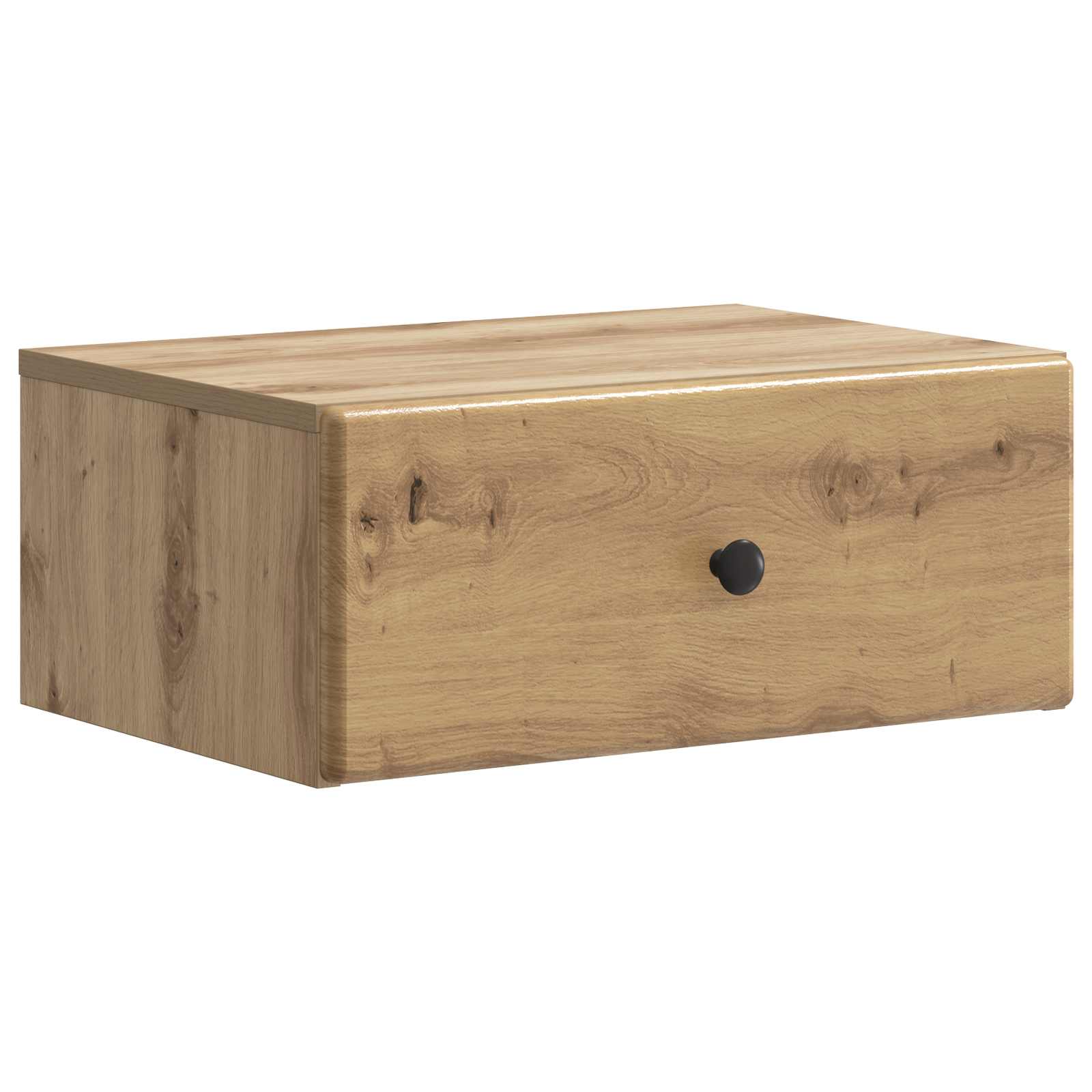 vidaXL Wandbeugel Bedkast Zwart 49 x 34,5 x 20 cm Bewerkt hout