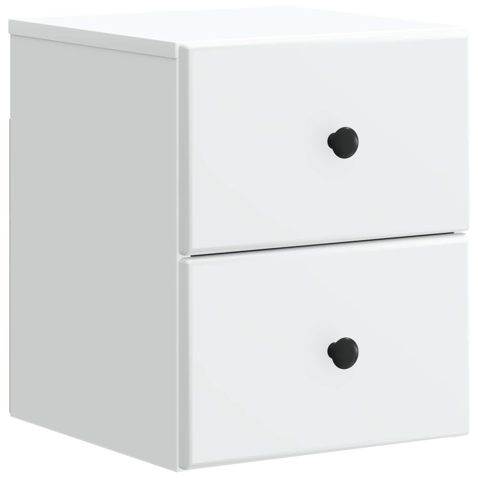 vidaXL Wandbeugel Bedkast 2 pcs Wit 34,5 x 33 x 40 cm Bewerkt hout