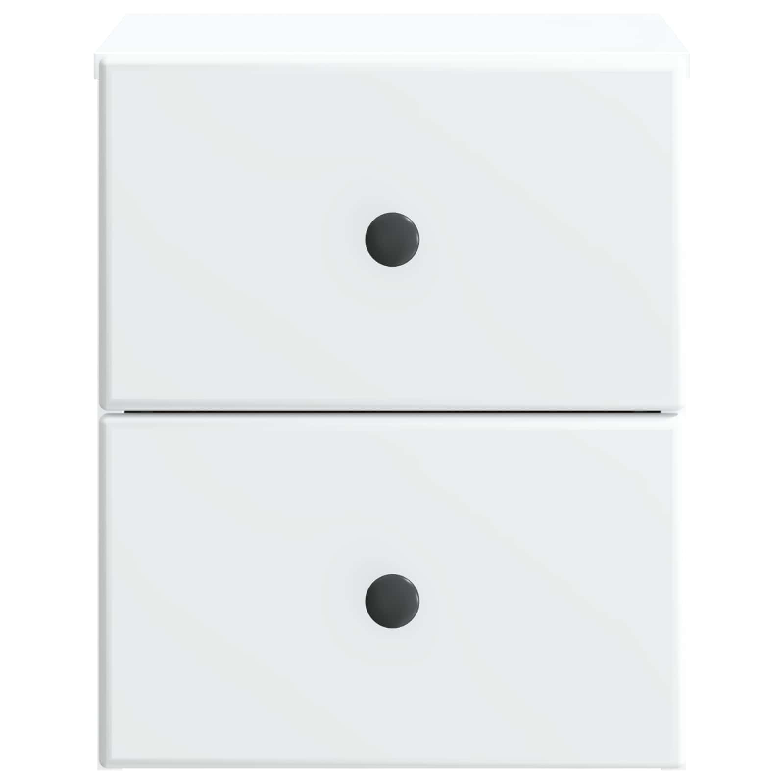 vidaXL Wandbeugel Bedkast 2 pcs Wit 34,5 x 33 x 40 cm Bewerkt hout