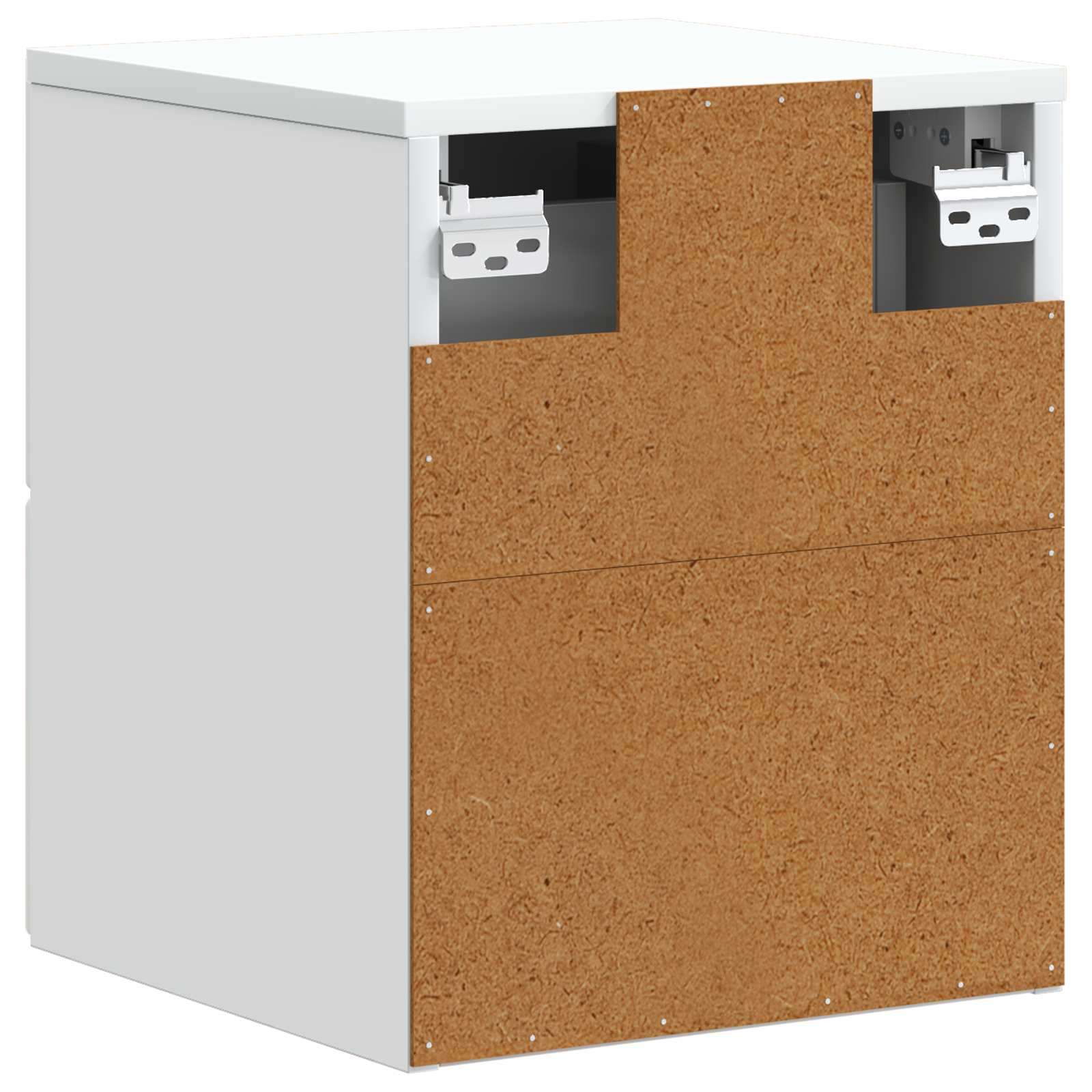 vidaXL Wandbeugel Bedkast 2 pcs Wit 34,5 x 33 x 40 cm Bewerkt hout