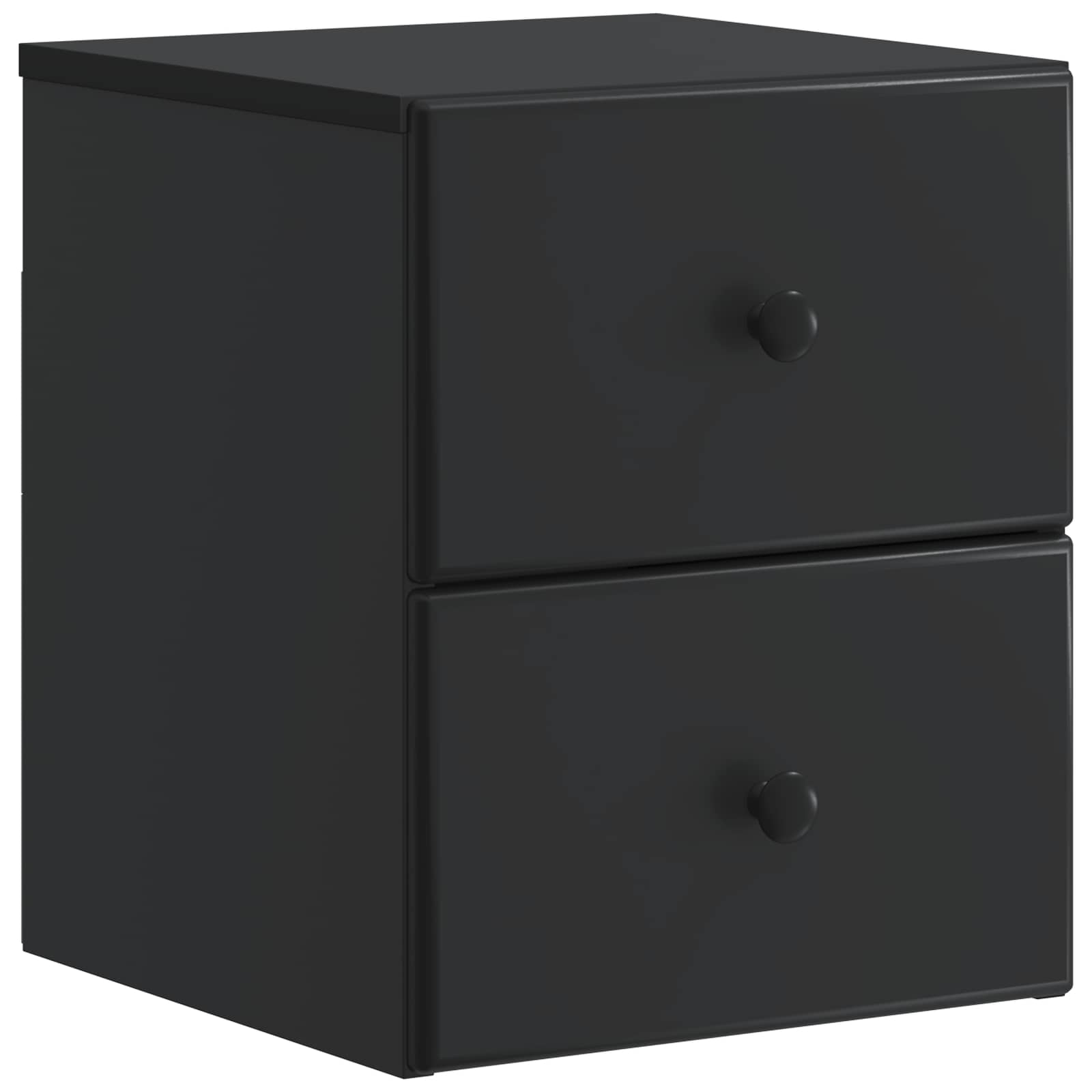 vidaXL Wandbeugel Bedkast 2 pcs Wit 34,5 x 33 x 40 cm Bewerkt hout