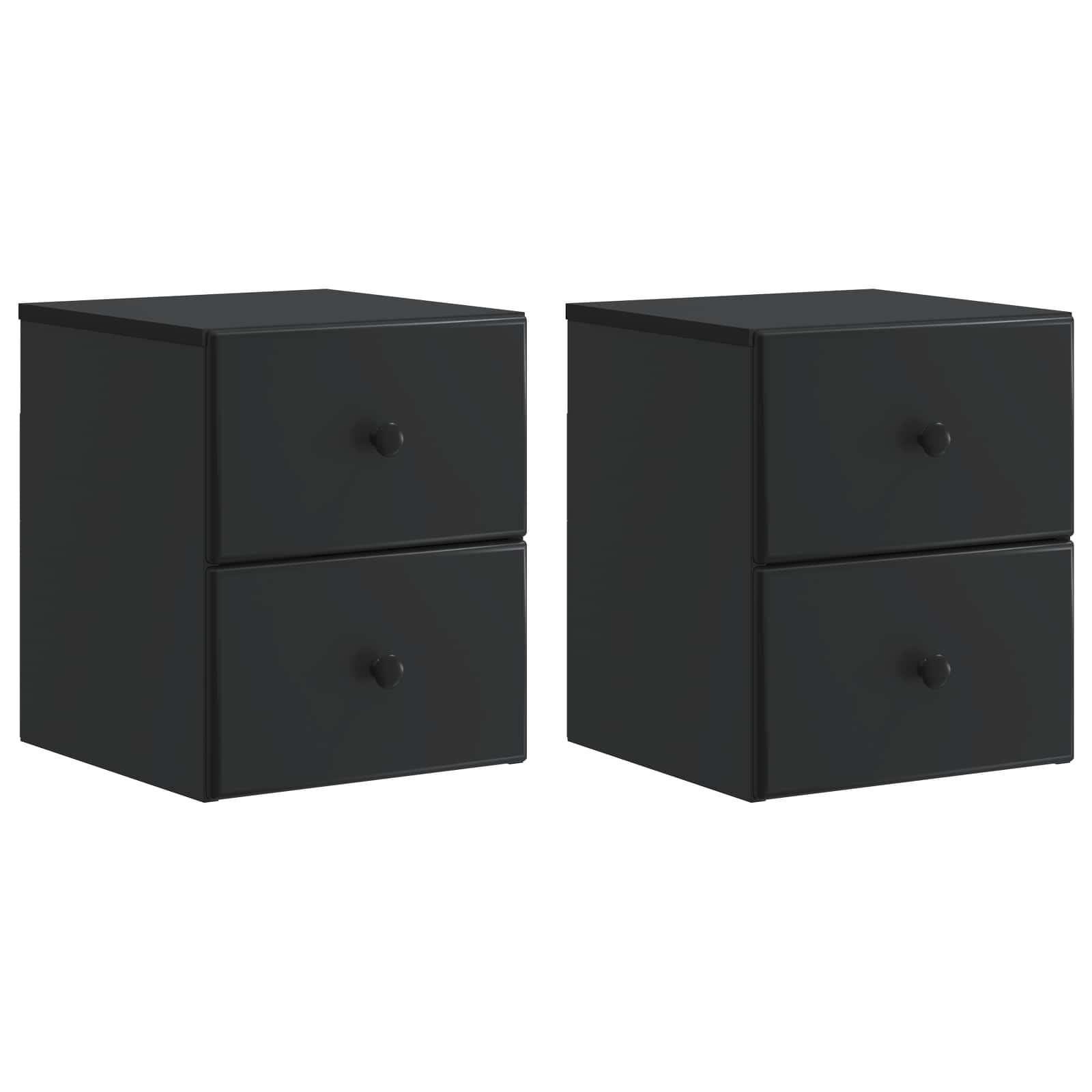 vidaXL Wandbeugel Bedkast 2 pcs Wit 34,5 x 33 x 40 cm Bewerkt hout