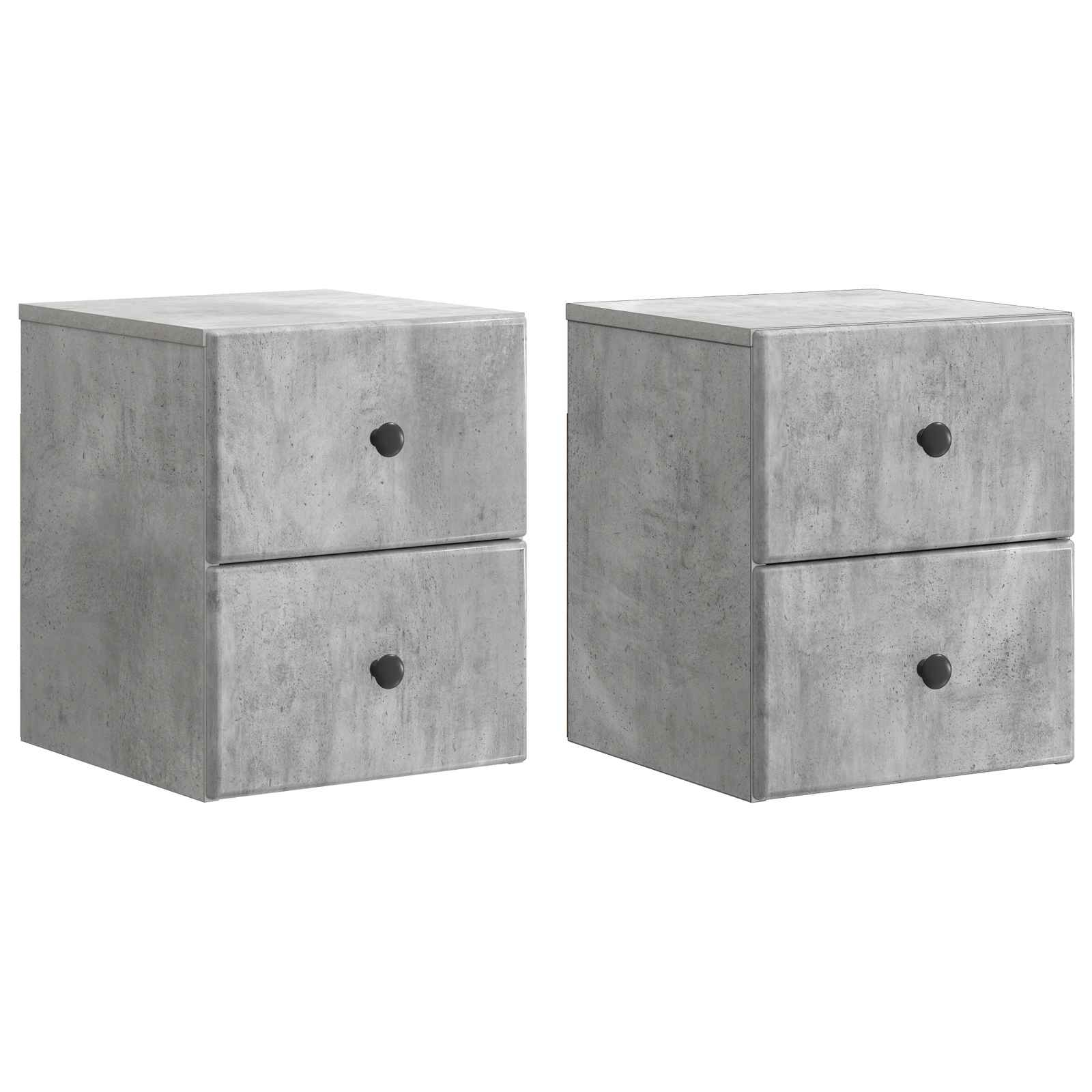 vidaXL Wandbeugel Bedkast 2 pcs Wit 34,5 x 33 x 40 cm Bewerkt hout