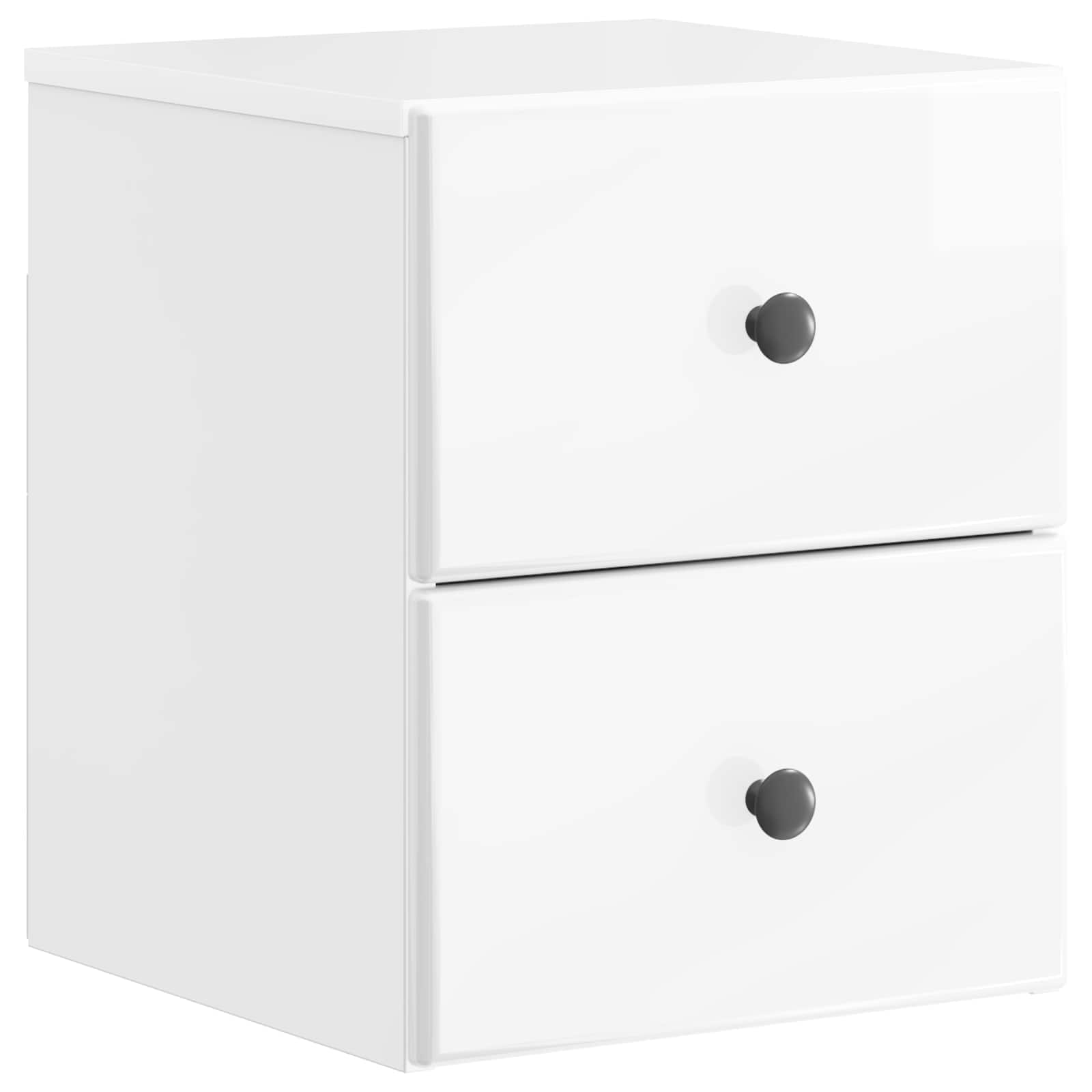 vidaXL Wandbeugel Bedkast 2 pcs Wit 34,5 x 33 x 40 cm Bewerkt hout