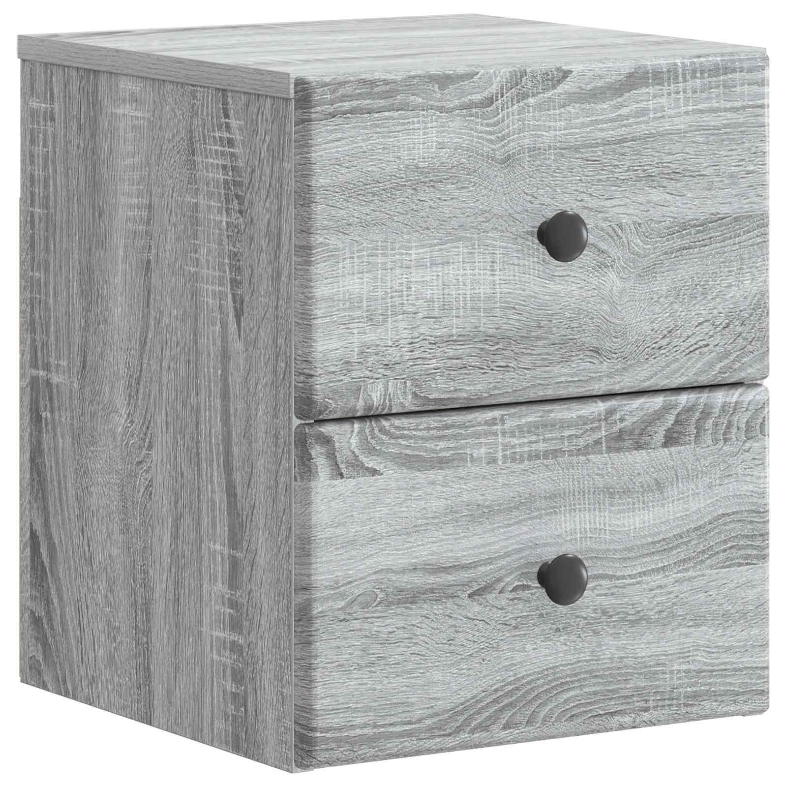 vidaXL Wandbeugel Bedkast 2 pcs Wit 34,5 x 33 x 40 cm Bewerkt hout