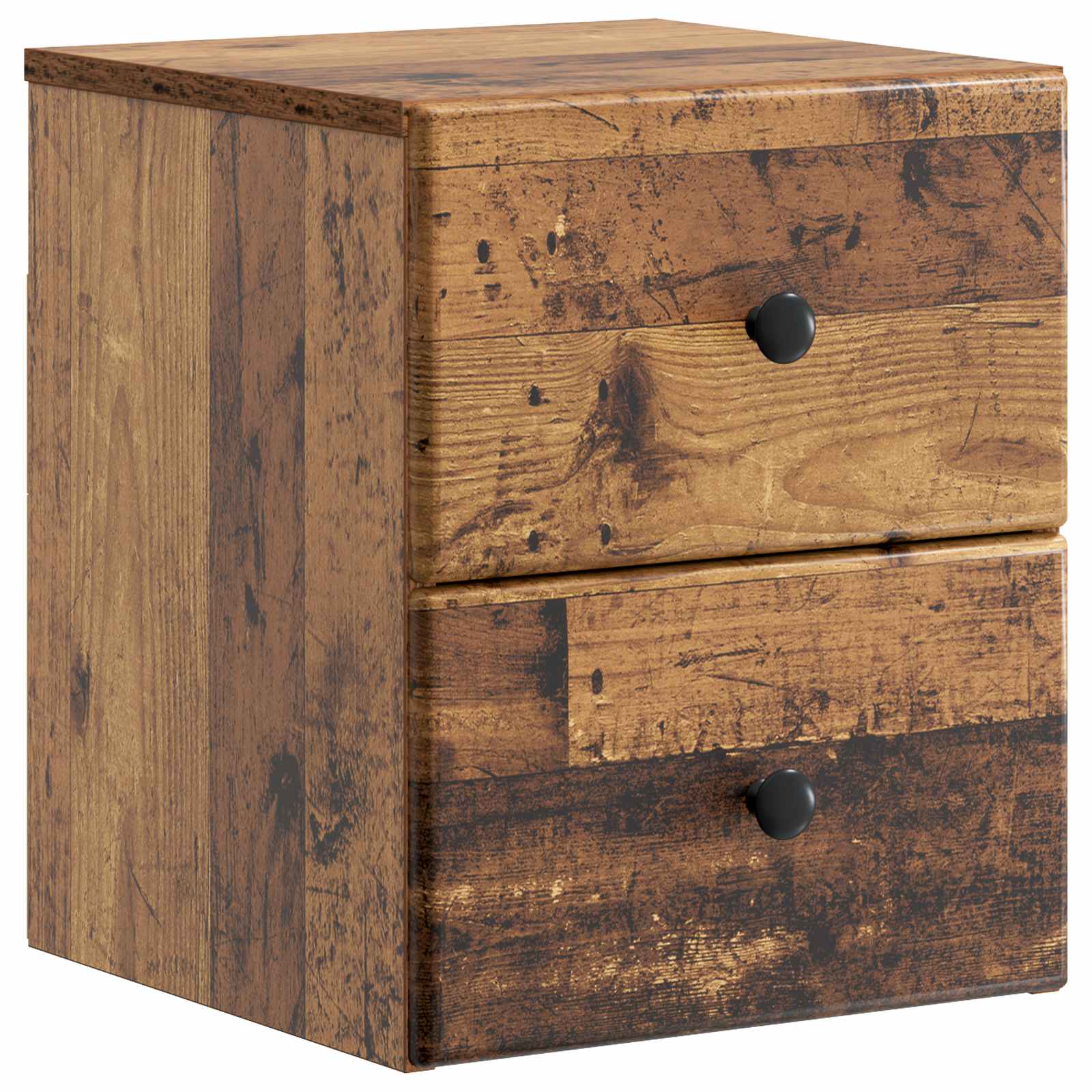 vidaXL Wandbeugel Bedkast 2 pcs Wit 34,5 x 33 x 40 cm Bewerkt hout