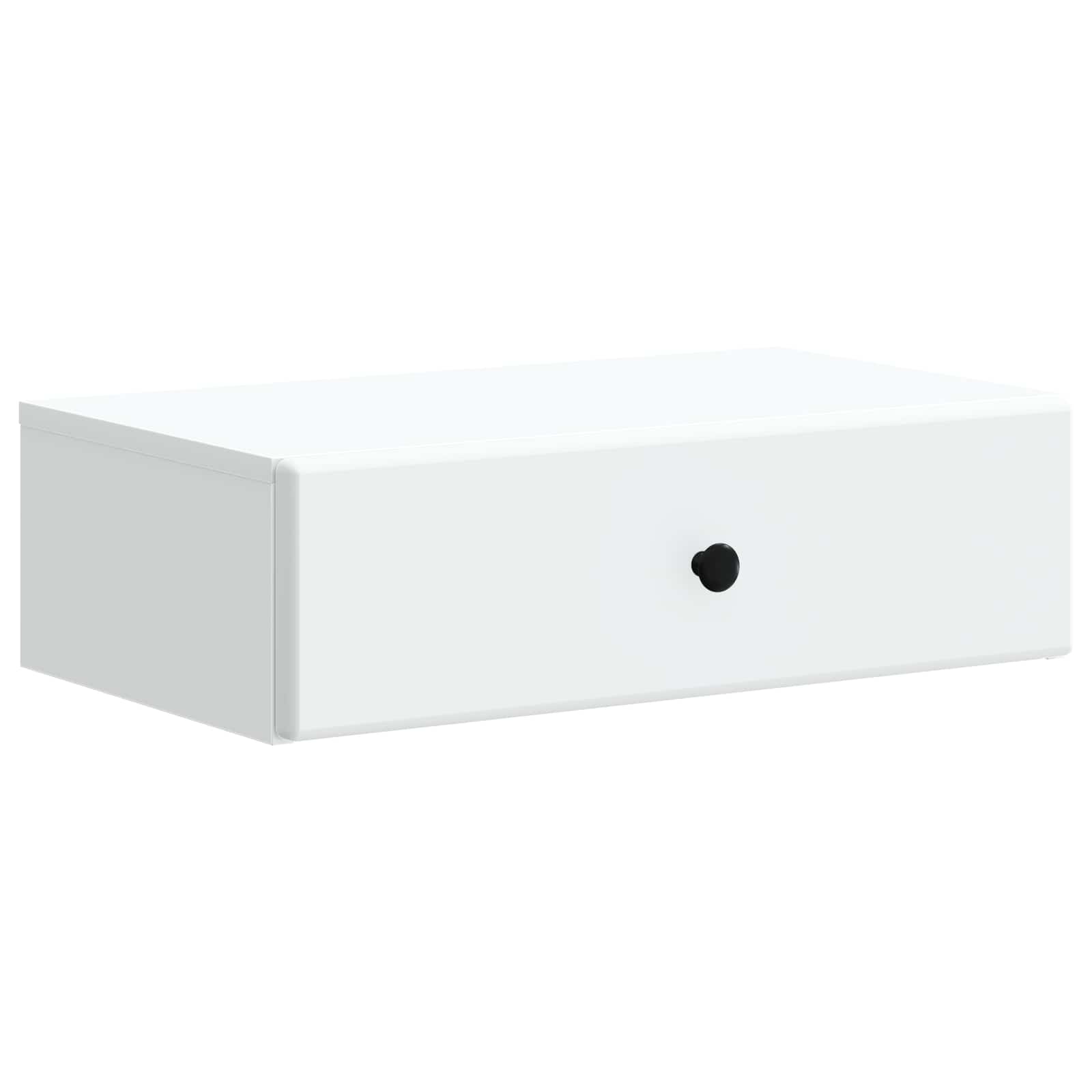 vidaXL Wandmontage Zijtafel Zwart 59 x 34,5 x 17 cm Bewerkt hout