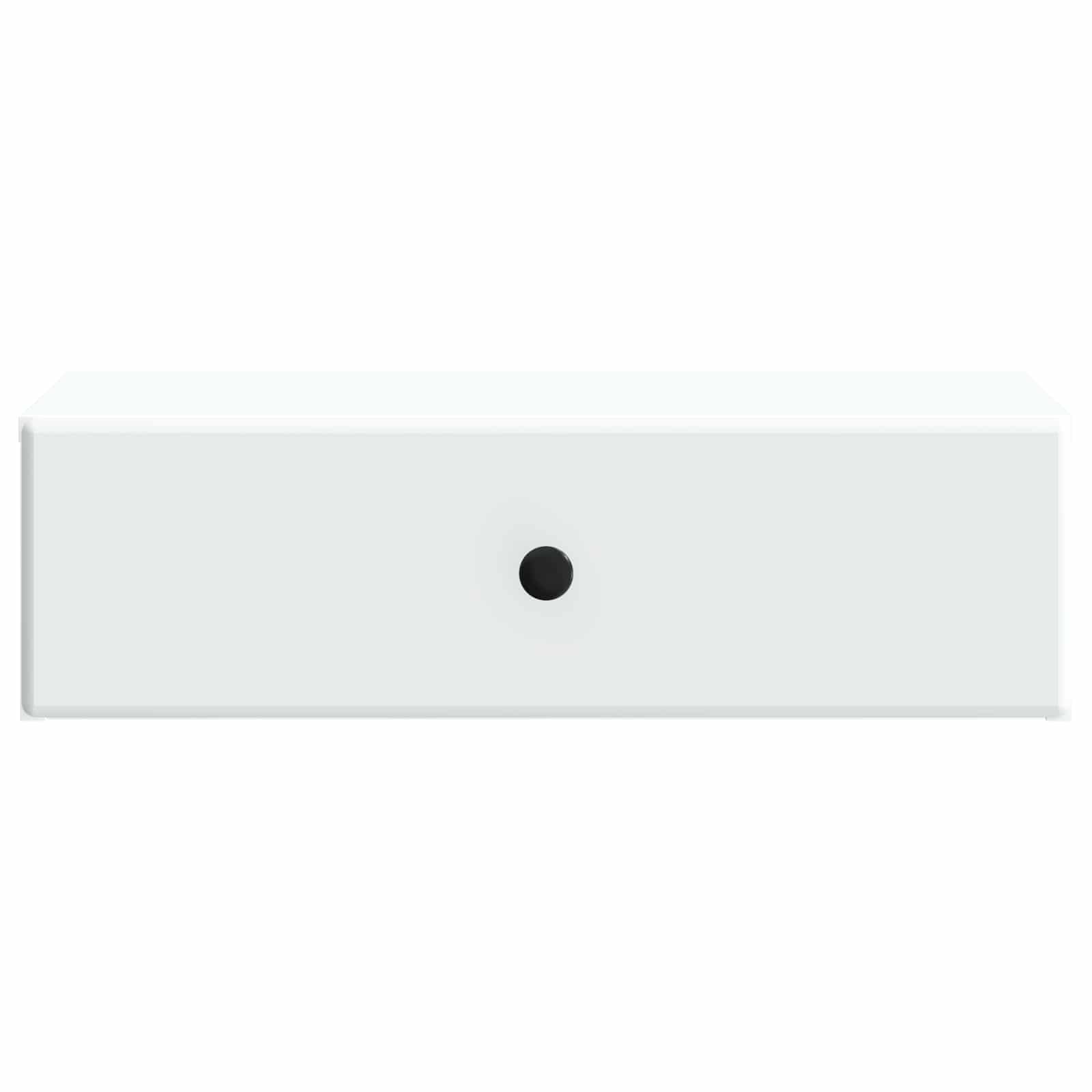 vidaXL Wandmontage Zijtafel Zwart 59 x 34,5 x 17 cm Bewerkt hout