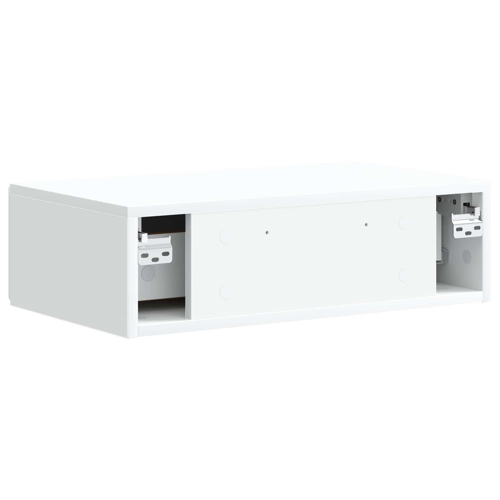 vidaXL Wandmontage Zijtafel Zwart 59 x 34,5 x 17 cm Bewerkt hout