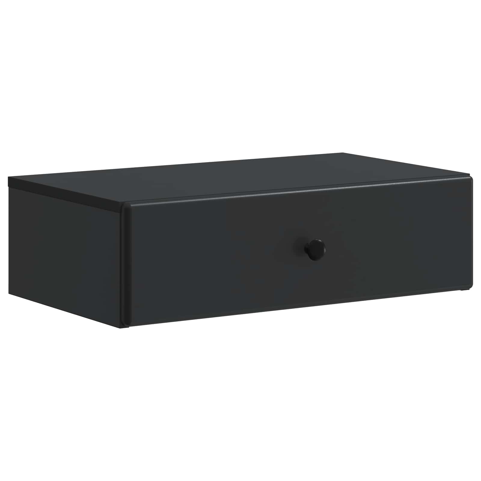 vidaXL Wandmontage Zijtafel Zwart 59 x 34,5 x 17 cm Bewerkt hout