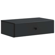 vidaXL Wandmontage Zijtafel Zwart 59 x 34,5 x 17 cm Bewerkt hout