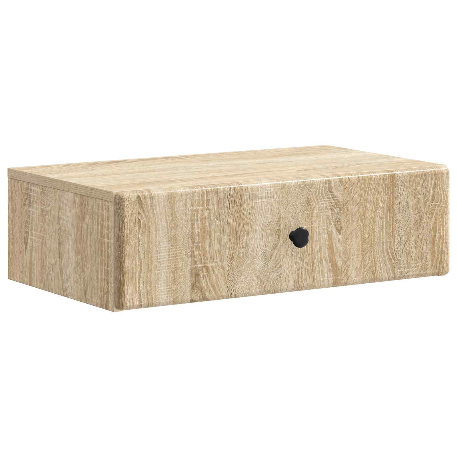 vidaXL Wandmontage Zijtafel Zwart 59 x 34,5 x 17 cm Bewerkt hout