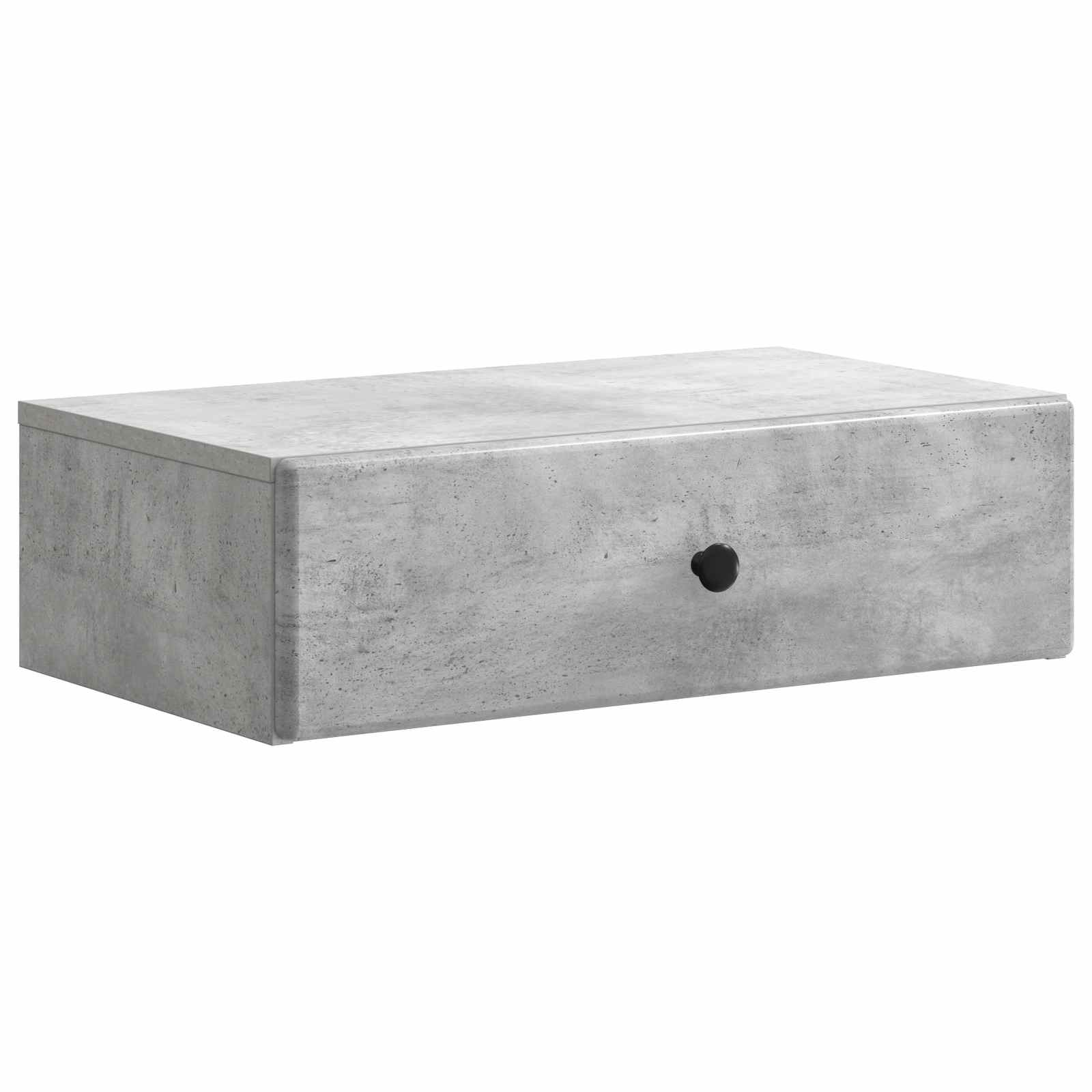 vidaXL Wandmontage Zijtafel Zwart 59 x 34,5 x 17 cm Bewerkt hout