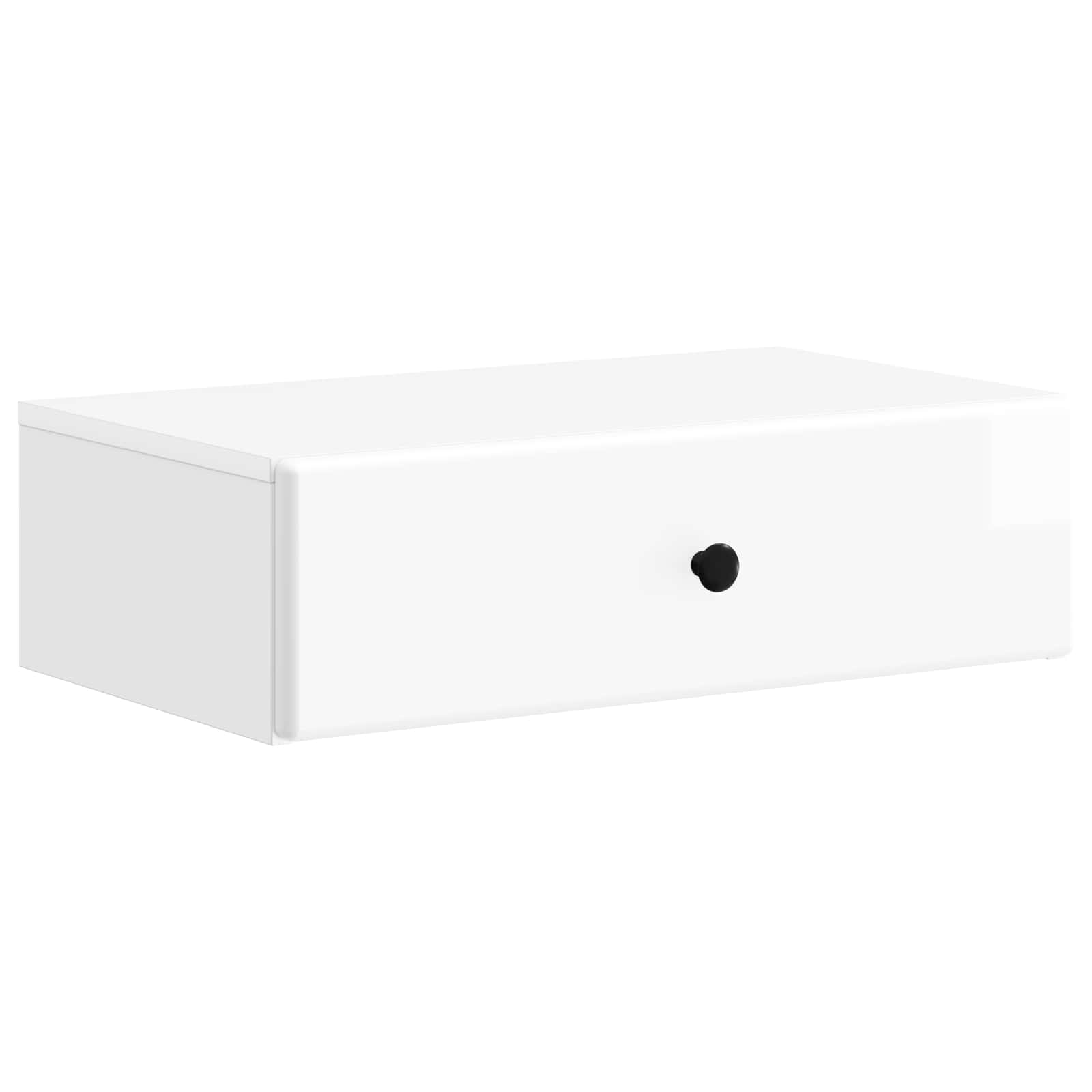 vidaXL Wandmontage Zijtafel Zwart 59 x 34,5 x 17 cm Bewerkt hout