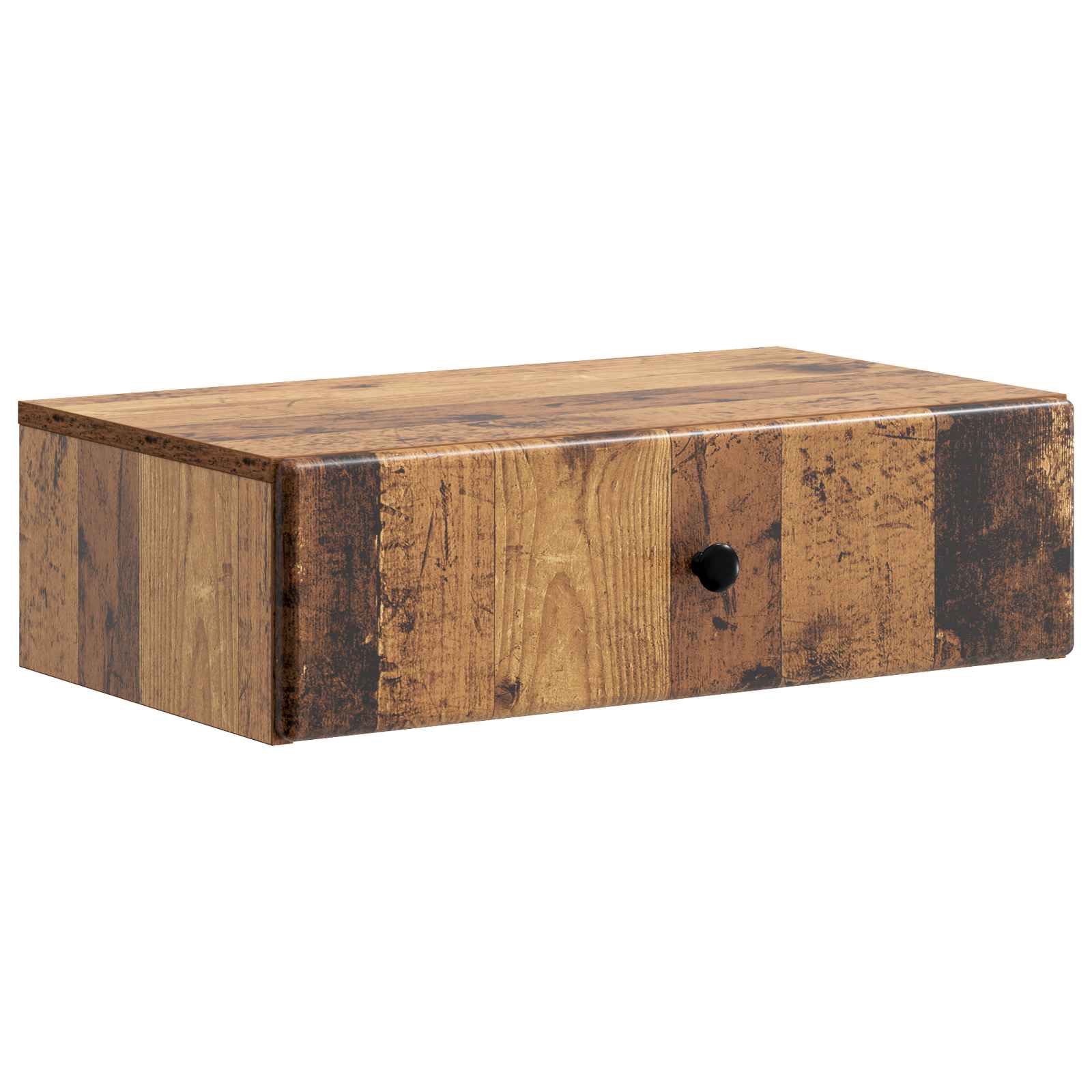 vidaXL Wandmontage Zijtafel Zwart 59 x 34,5 x 17 cm Bewerkt hout