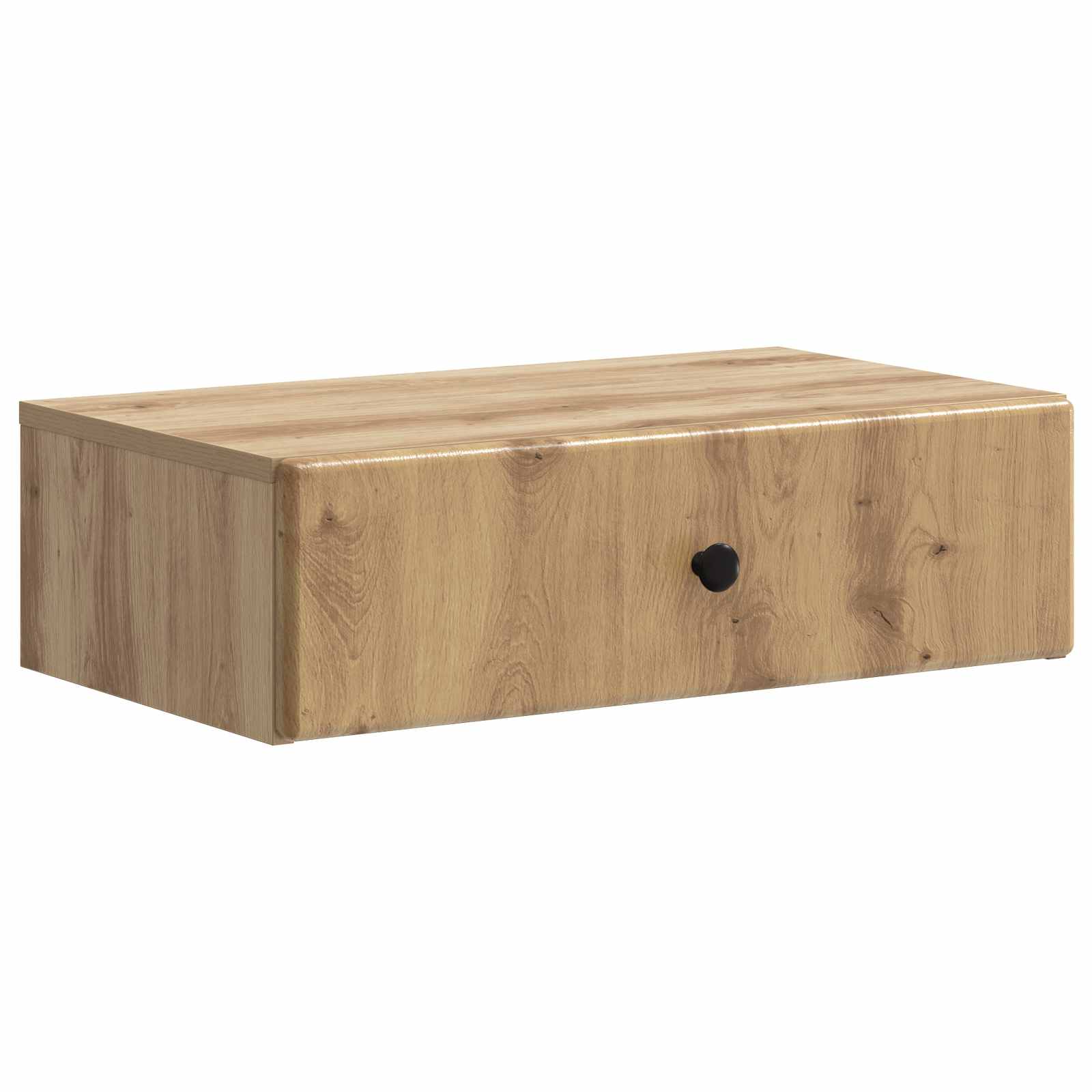 vidaXL Wandmontage Zijtafel Zwart 59 x 34,5 x 17 cm Bewerkt hout