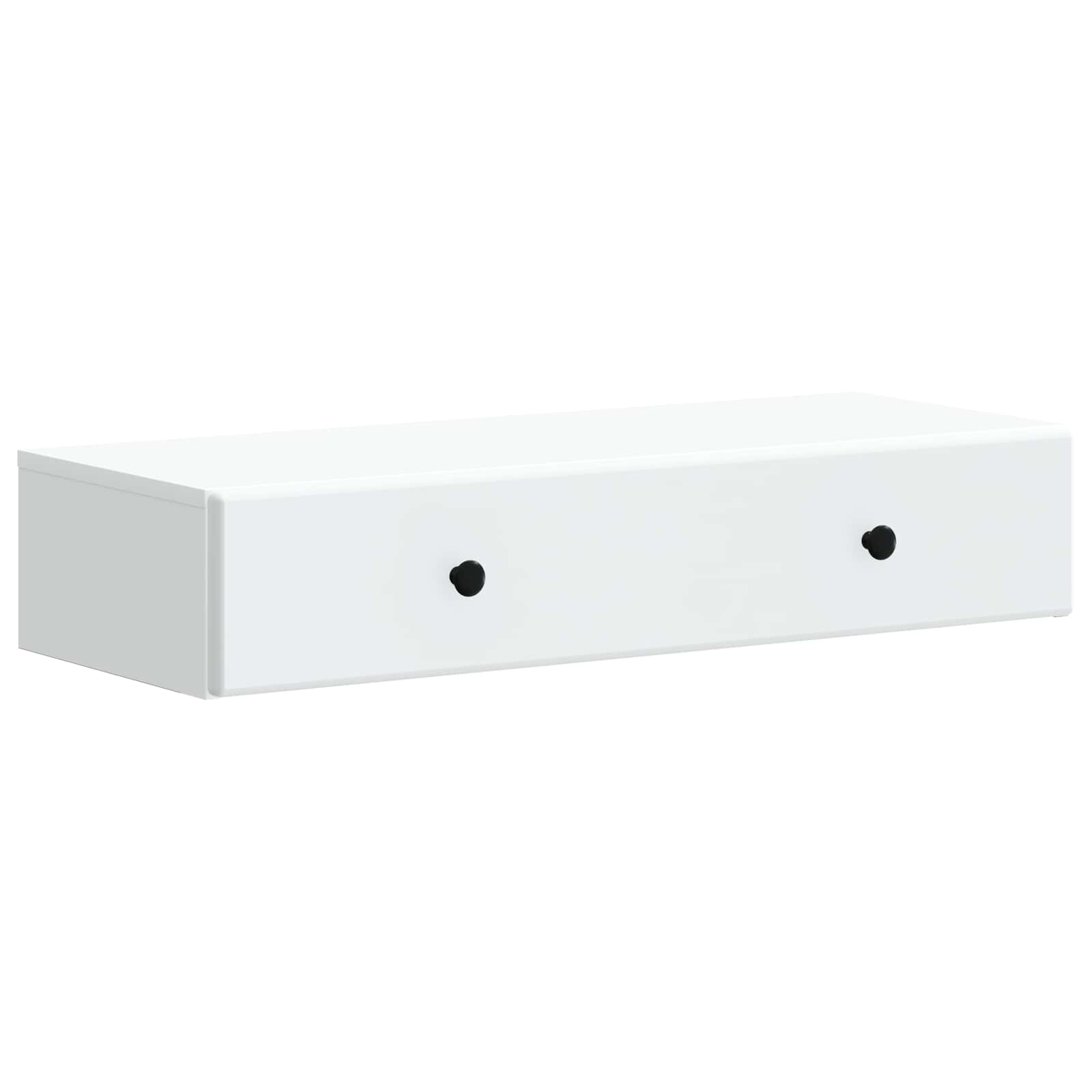 vidaXL Wandmontage Zijtafel Zwart 59 x 34,5 x 17 cm Bewerkt hout