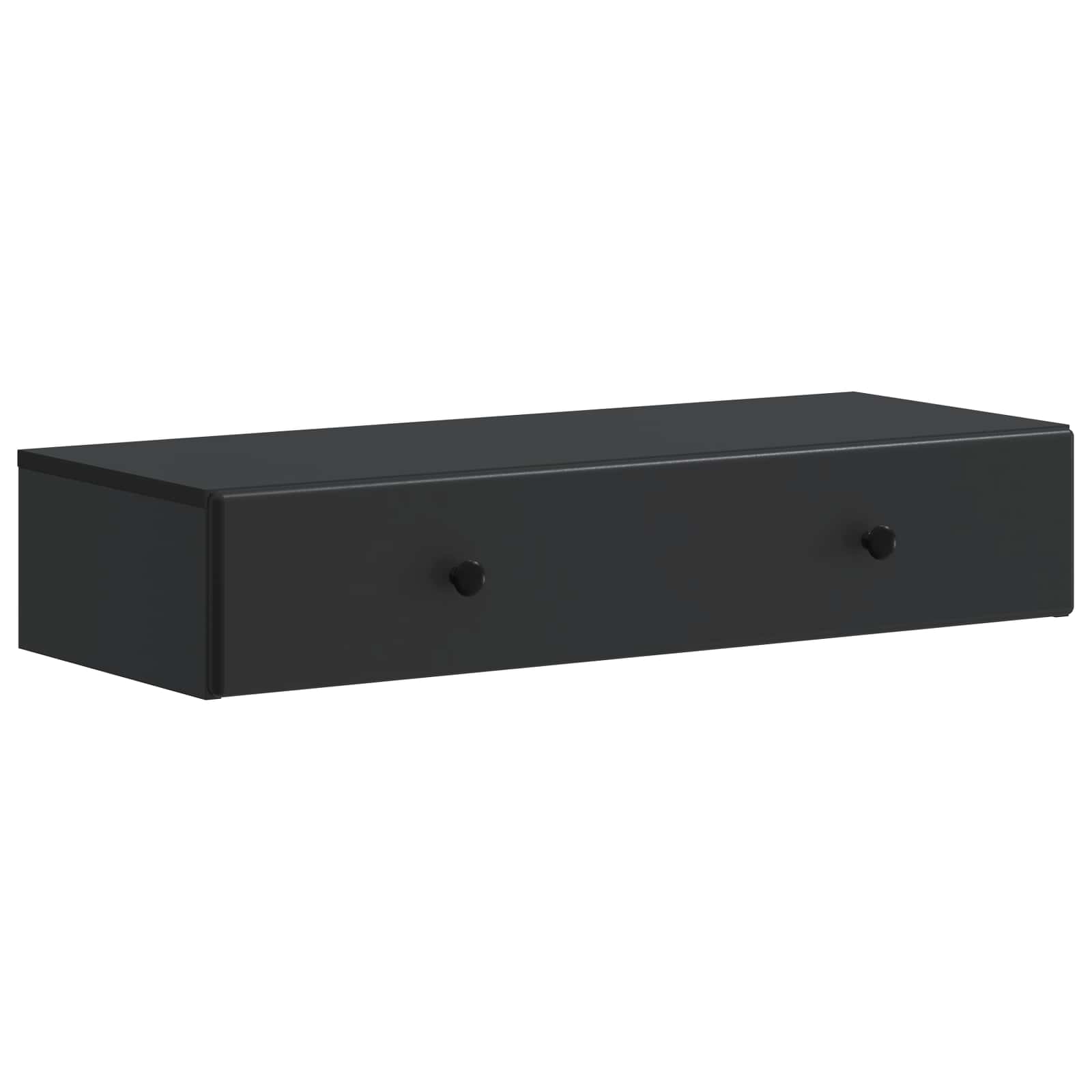 vidaXL Wandmontage Zijtafel Zwart 59 x 34,5 x 17 cm Bewerkt hout