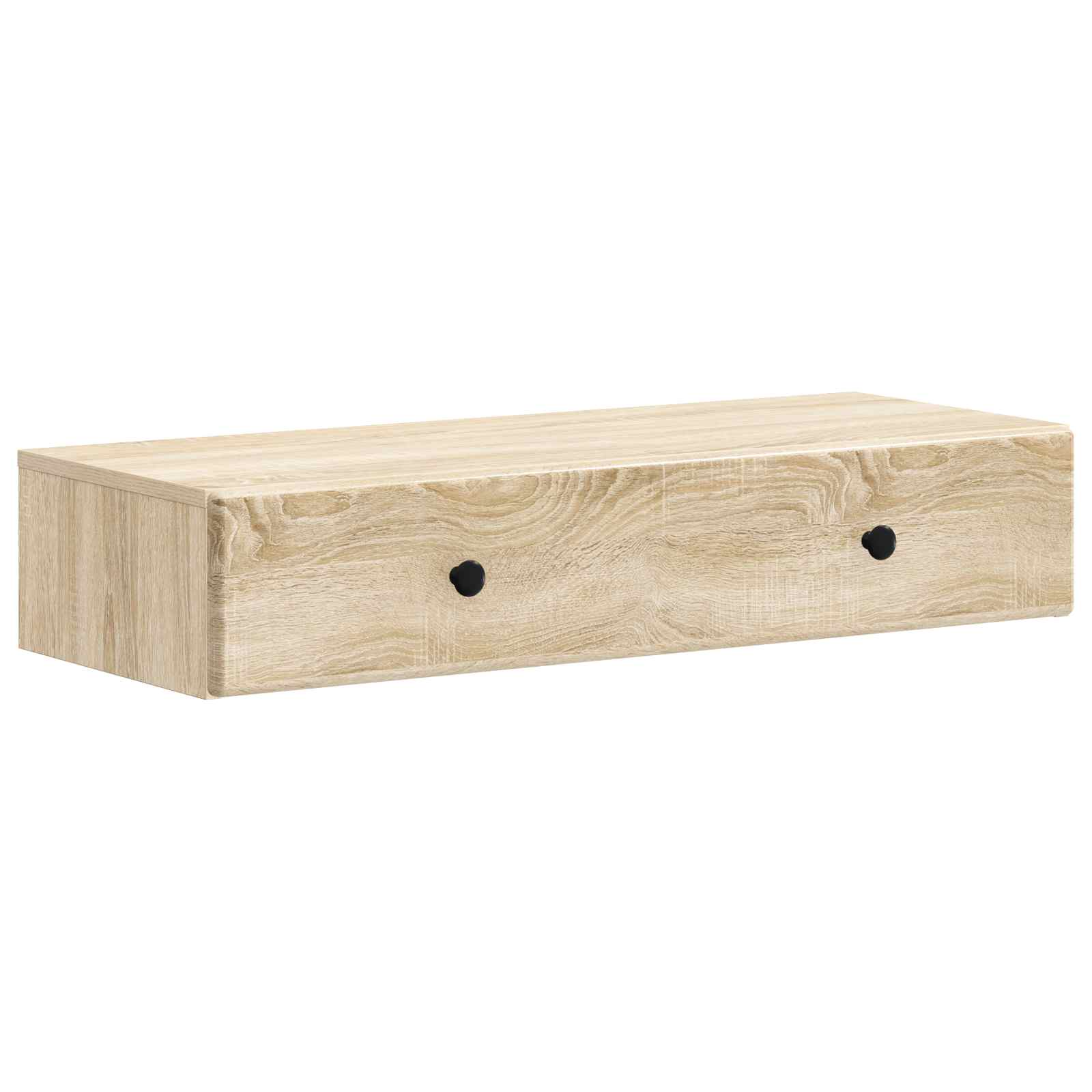 vidaXL Wandmontage Zijtafel Zwart 59 x 34,5 x 17 cm Bewerkt hout