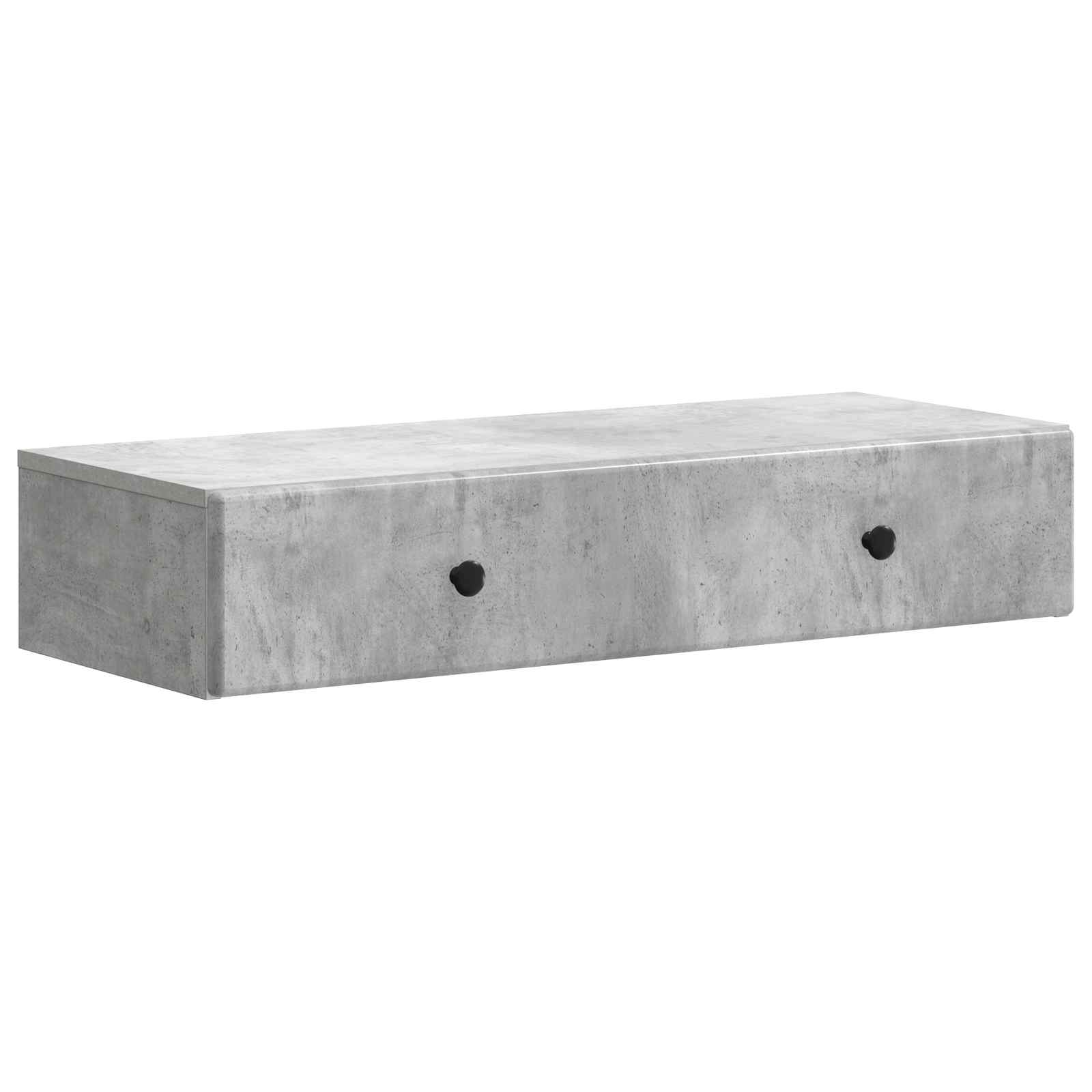 vidaXL Wandmontage Zijtafel Zwart 59 x 34,5 x 17 cm Bewerkt hout