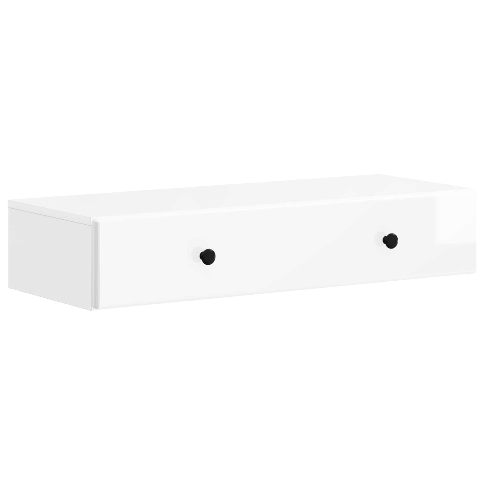 vidaXL Wandmontage Zijtafel Zwart 59 x 34,5 x 17 cm Bewerkt hout
