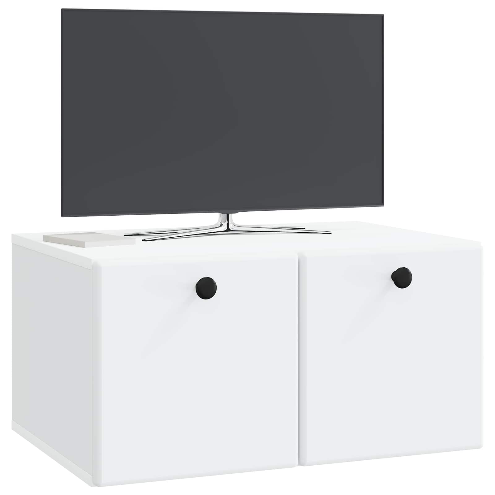 vidaXL Wandbeugel TV-kast Zwart 59,5 x 41 x 30 cm Bewerkt hout
