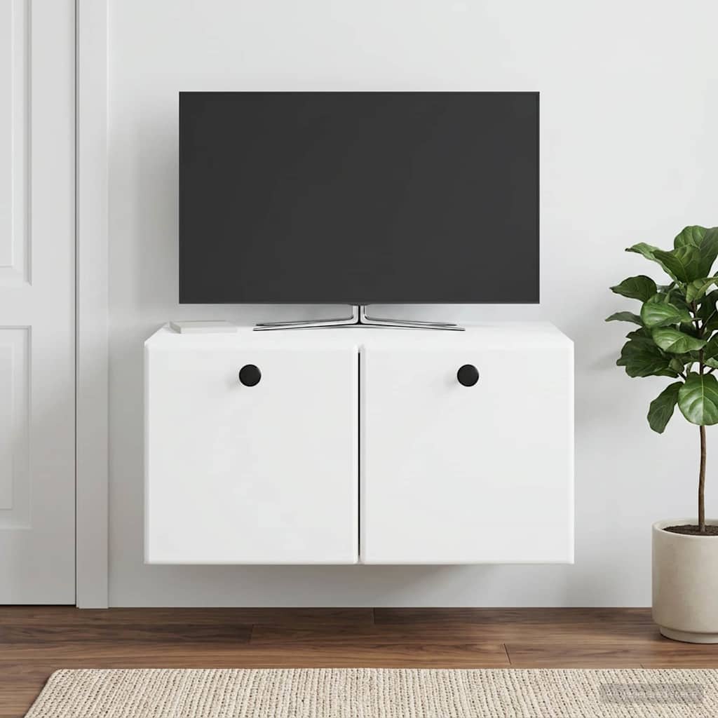 vidaXL Wandbeugel TV-kast Zwart 59,5 x 41 x 30 cm Bewerkt hout