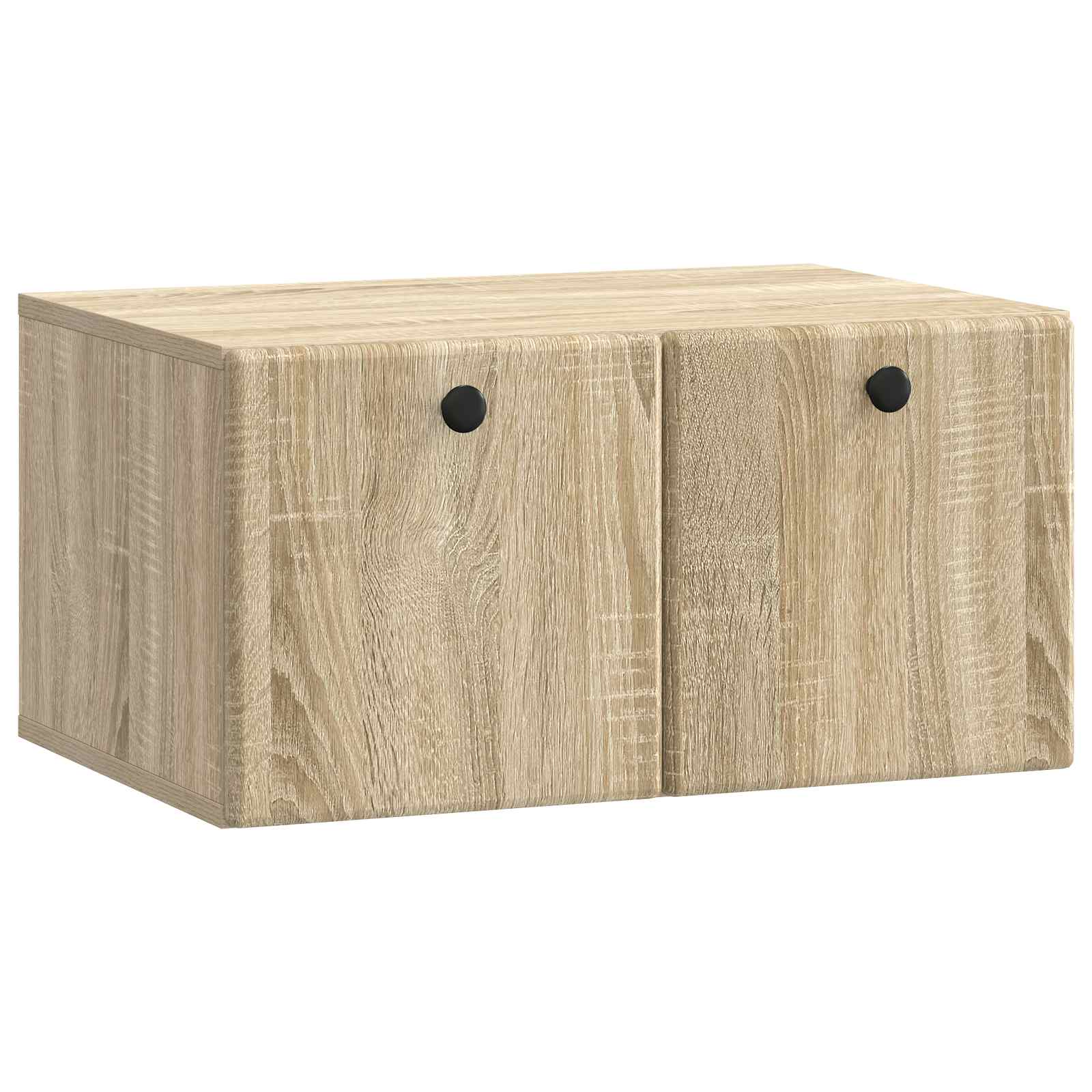 vidaXL Wandbeugel TV-kast Zwart 59,5 x 41 x 30 cm Bewerkt hout