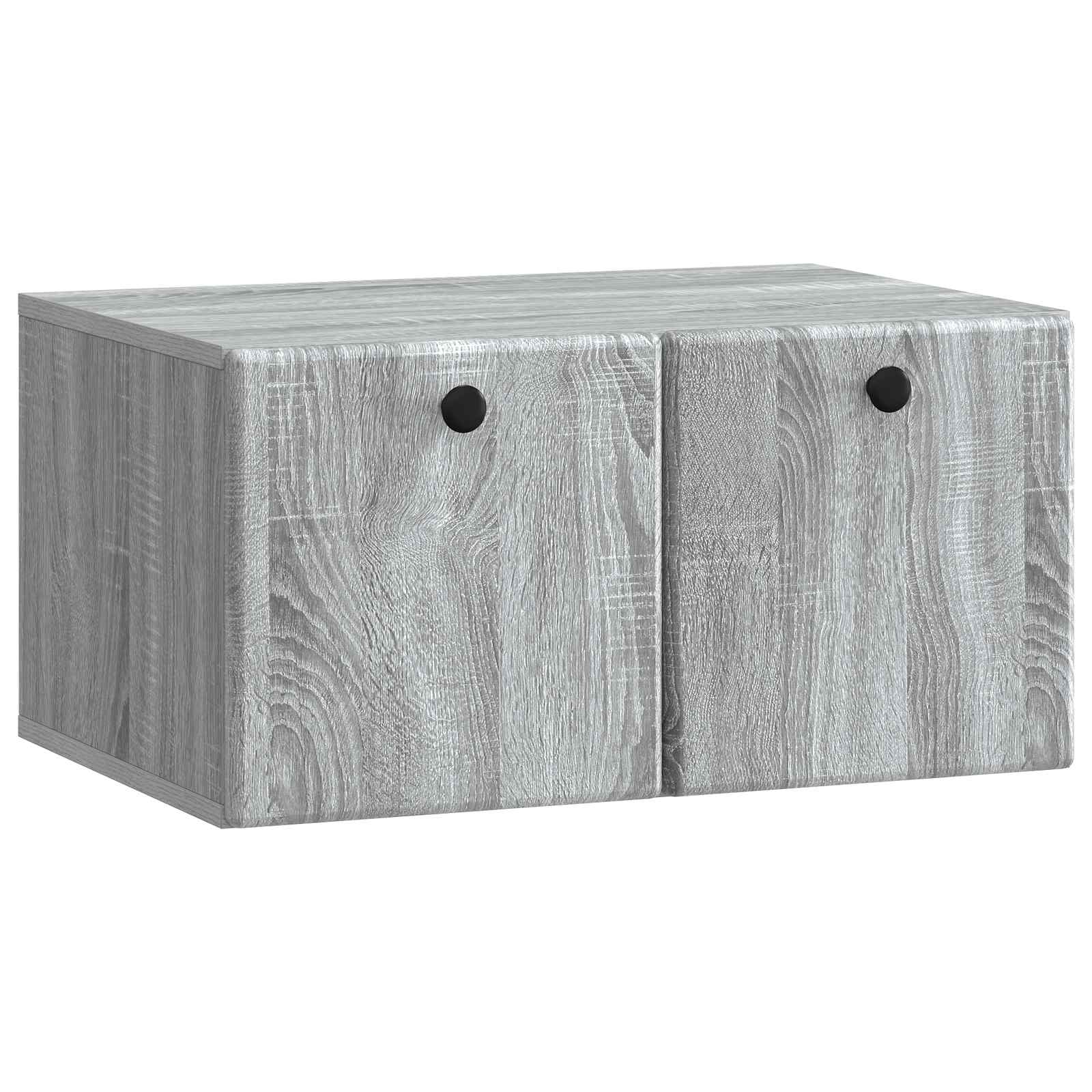 vidaXL Wandbeugel TV-kast Zwart 59,5 x 41 x 30 cm Bewerkt hout
