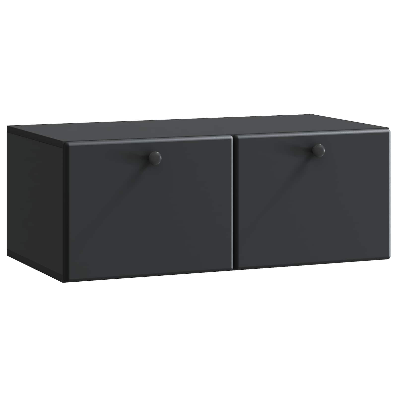 vidaXL Wandbeugel TV-kast Zwart 59,5 x 41 x 30 cm Bewerkt hout
