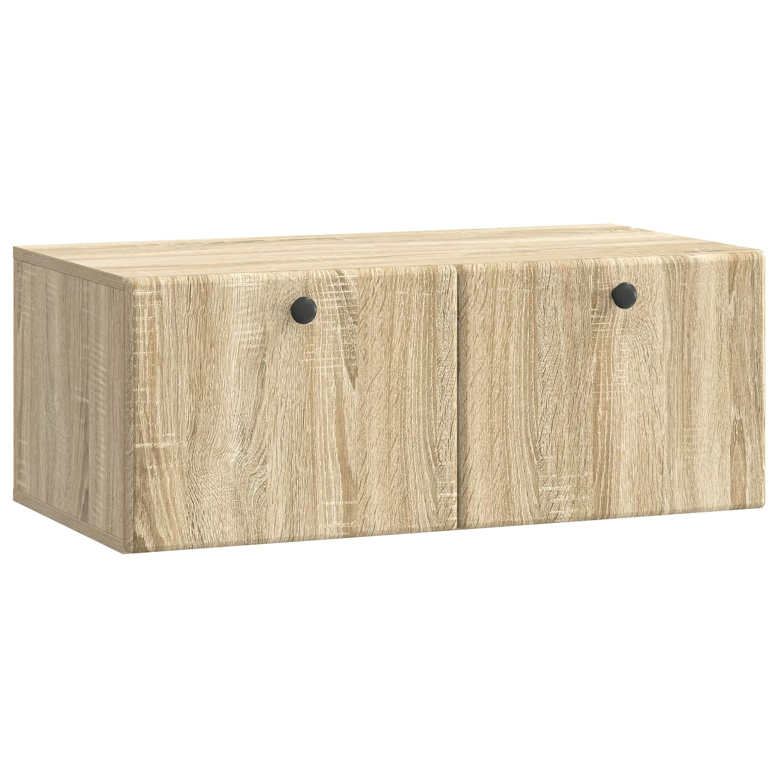 vidaXL Wandbeugel TV-kast Zwart 59,5 x 41 x 30 cm Bewerkt hout